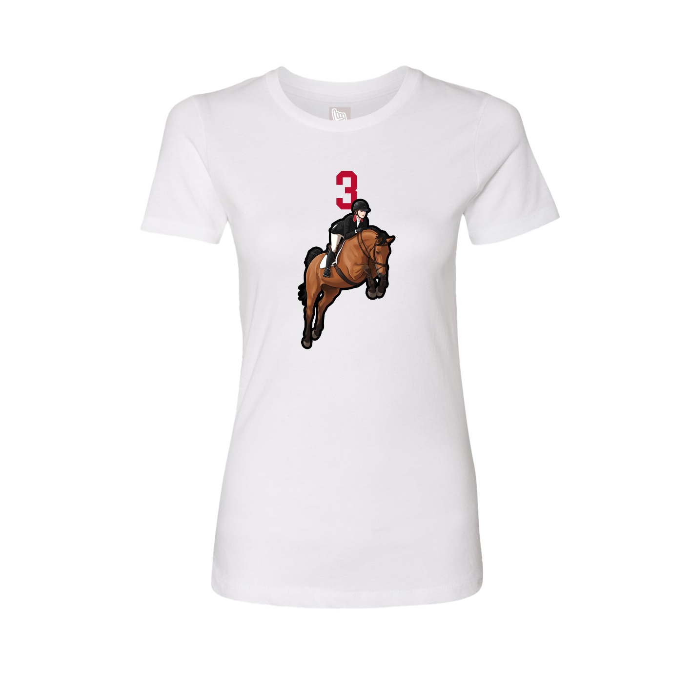 Fitted Women's Tee — Number Top in White