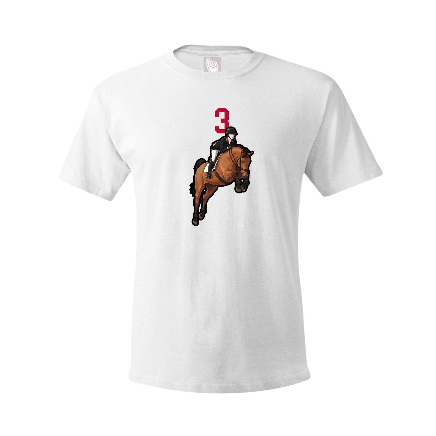 Youth Tee — Number Top in White