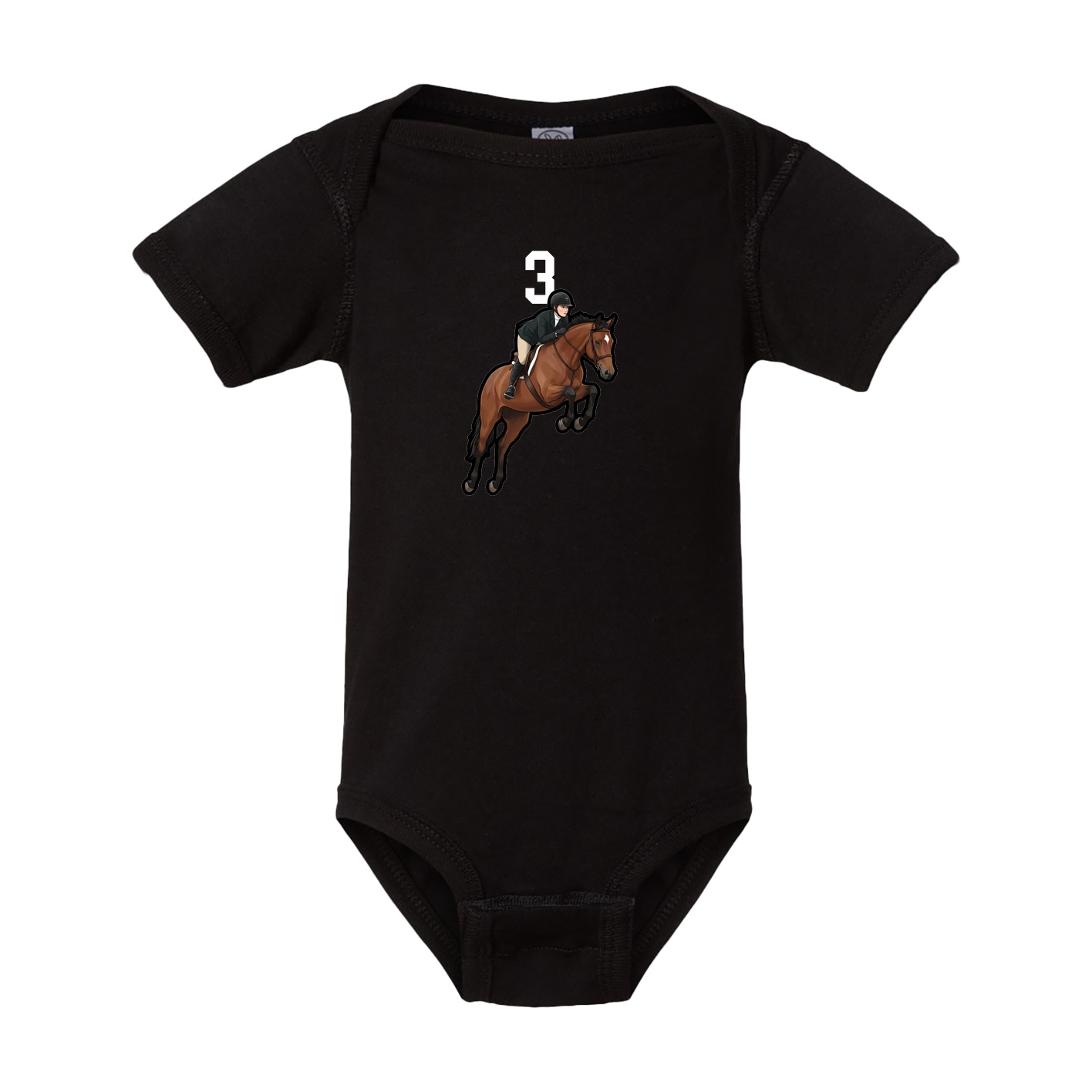 Baby Onesie — Number Top in Black