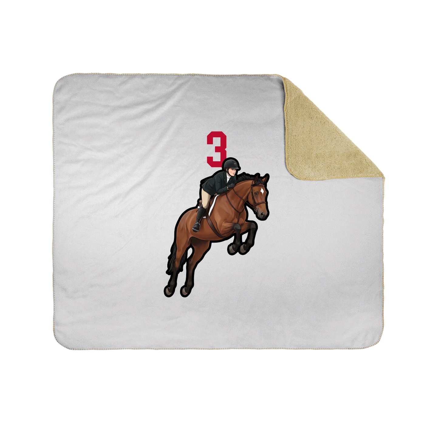 Throw Blanket — Number Top in White