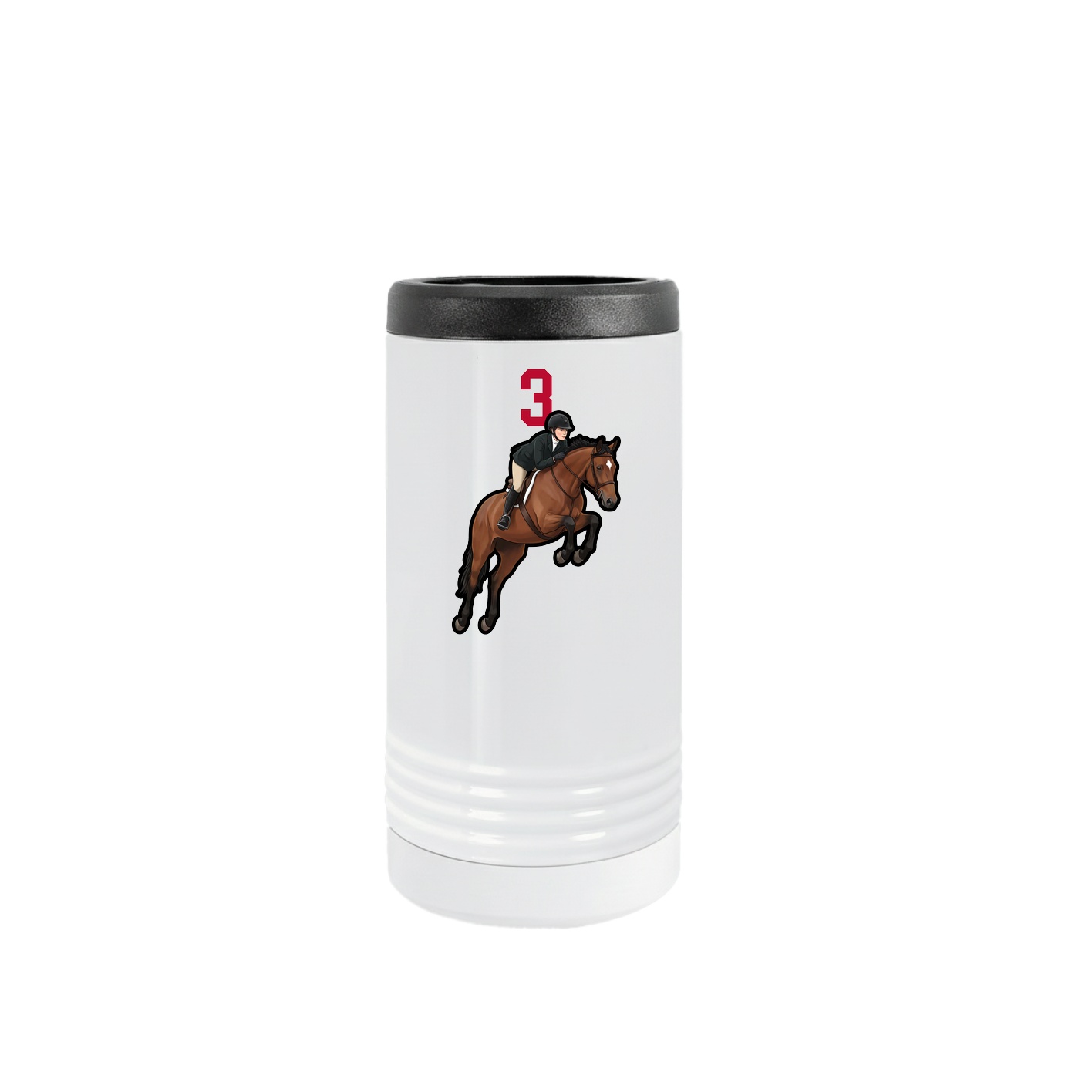 Slim Beverage Holder — Number Top in White