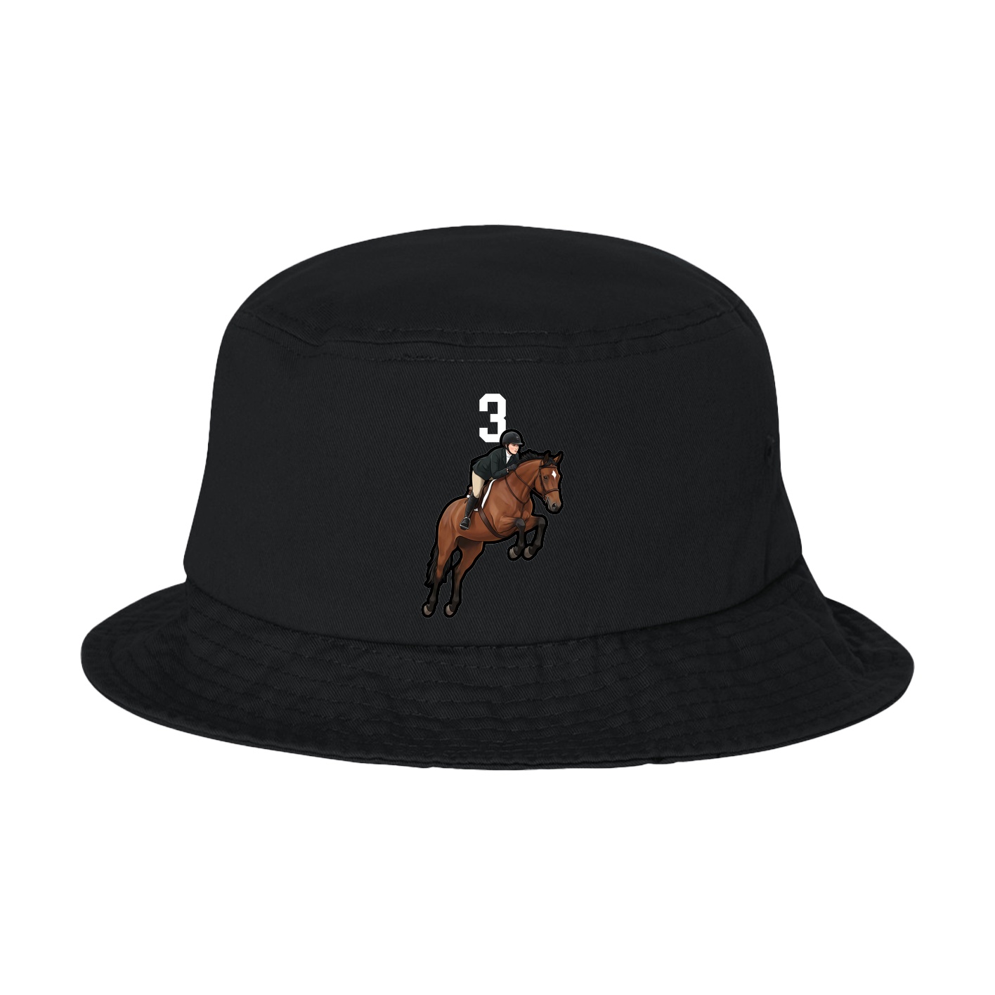 Bucket Cap — Number Top in Black