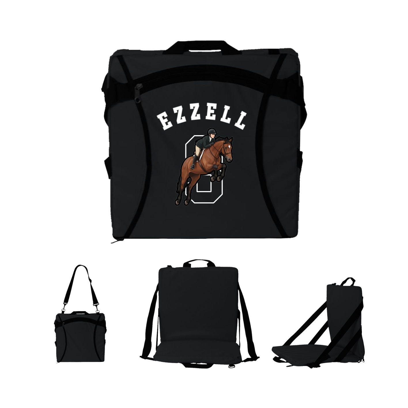 Folding Stadium Seat — Shirsey Arch in Black