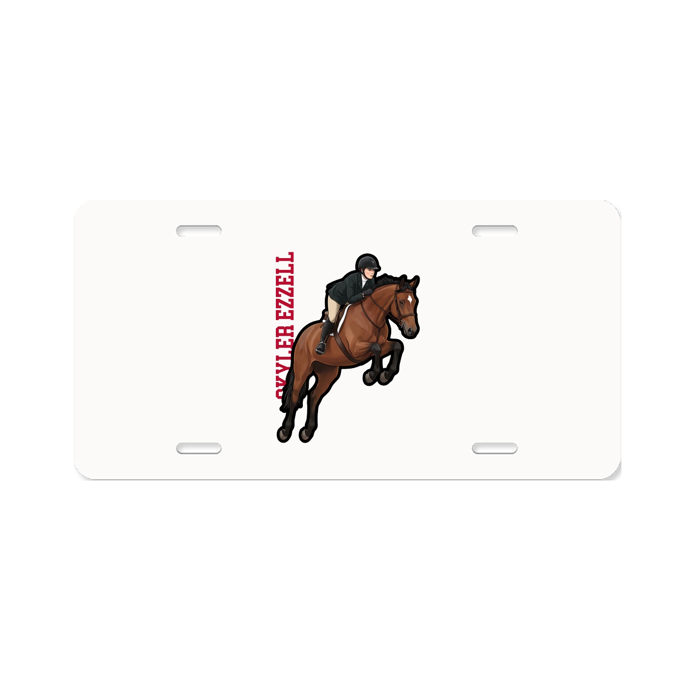 License Plate — Name Vertical in Classic