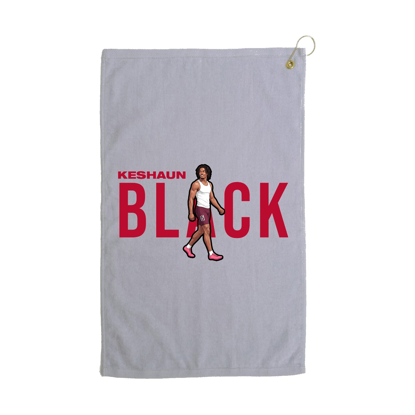 Golf Towel — Player Name in Grey