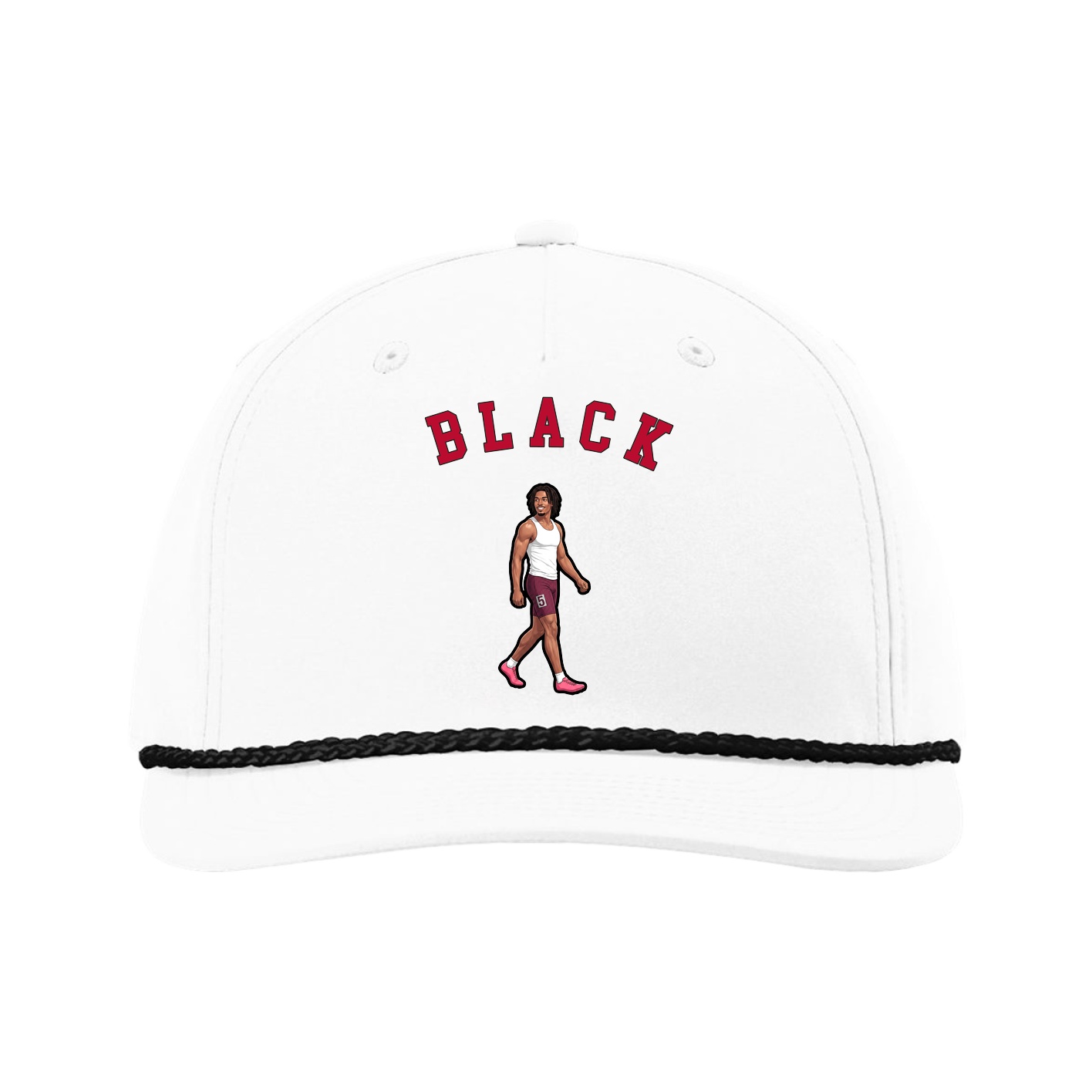 Five-Panel Classic Rope Cap — Shirsey Arch in White