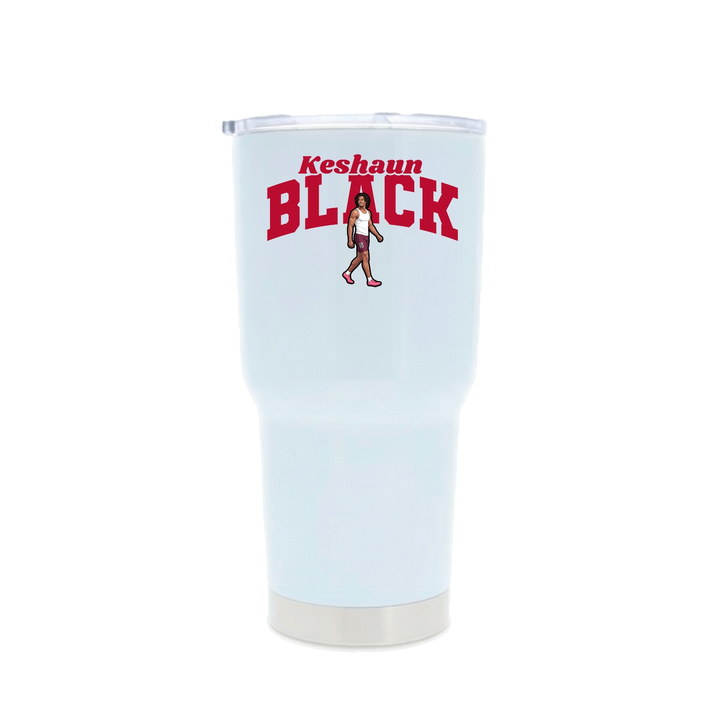 30oz Stainless Steel Tumbler — Signature Arch in White