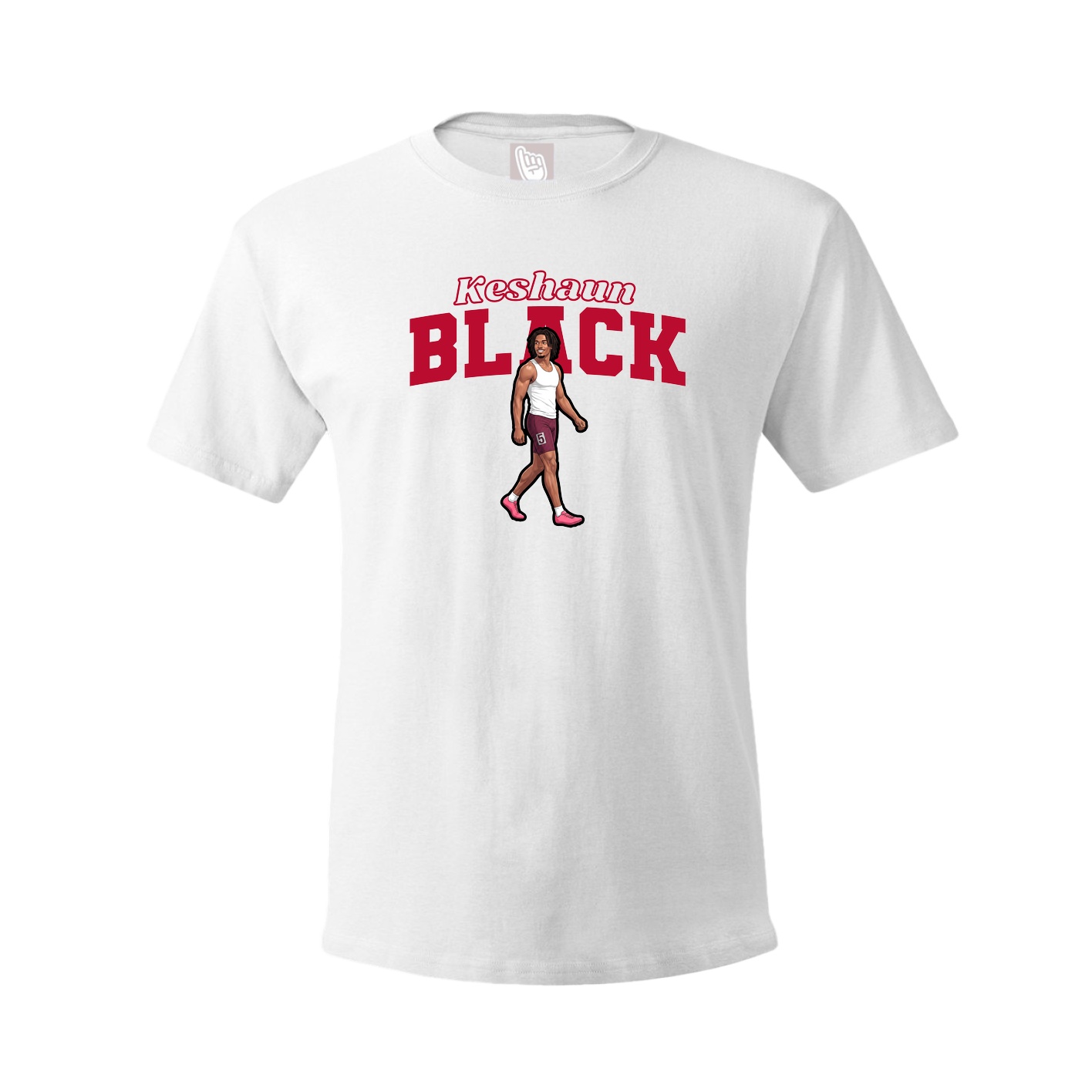 Youth Tee — Name Arch in White
