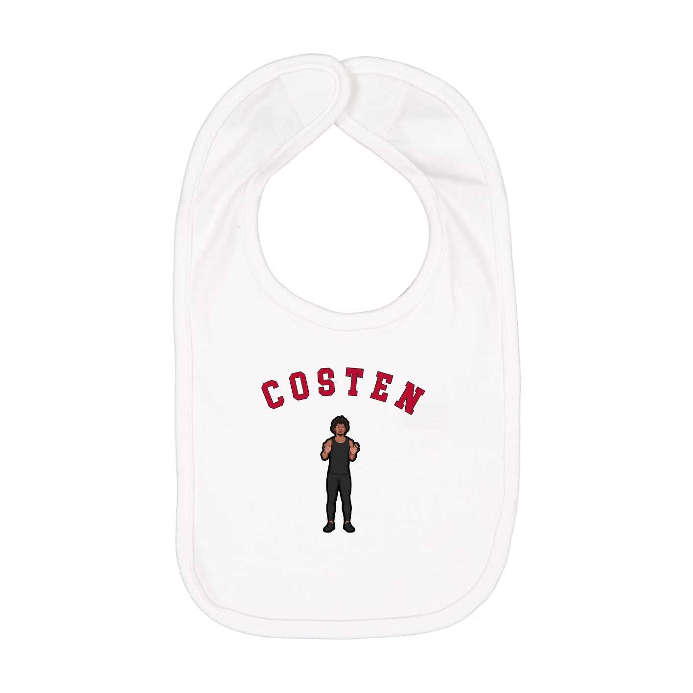 Infant Bib — Shirsey Arch in White