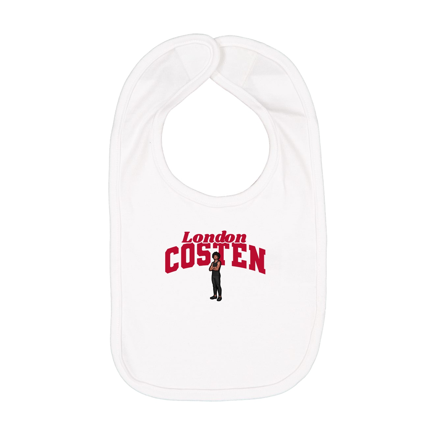 Infant Bib — Signature Arch in White
