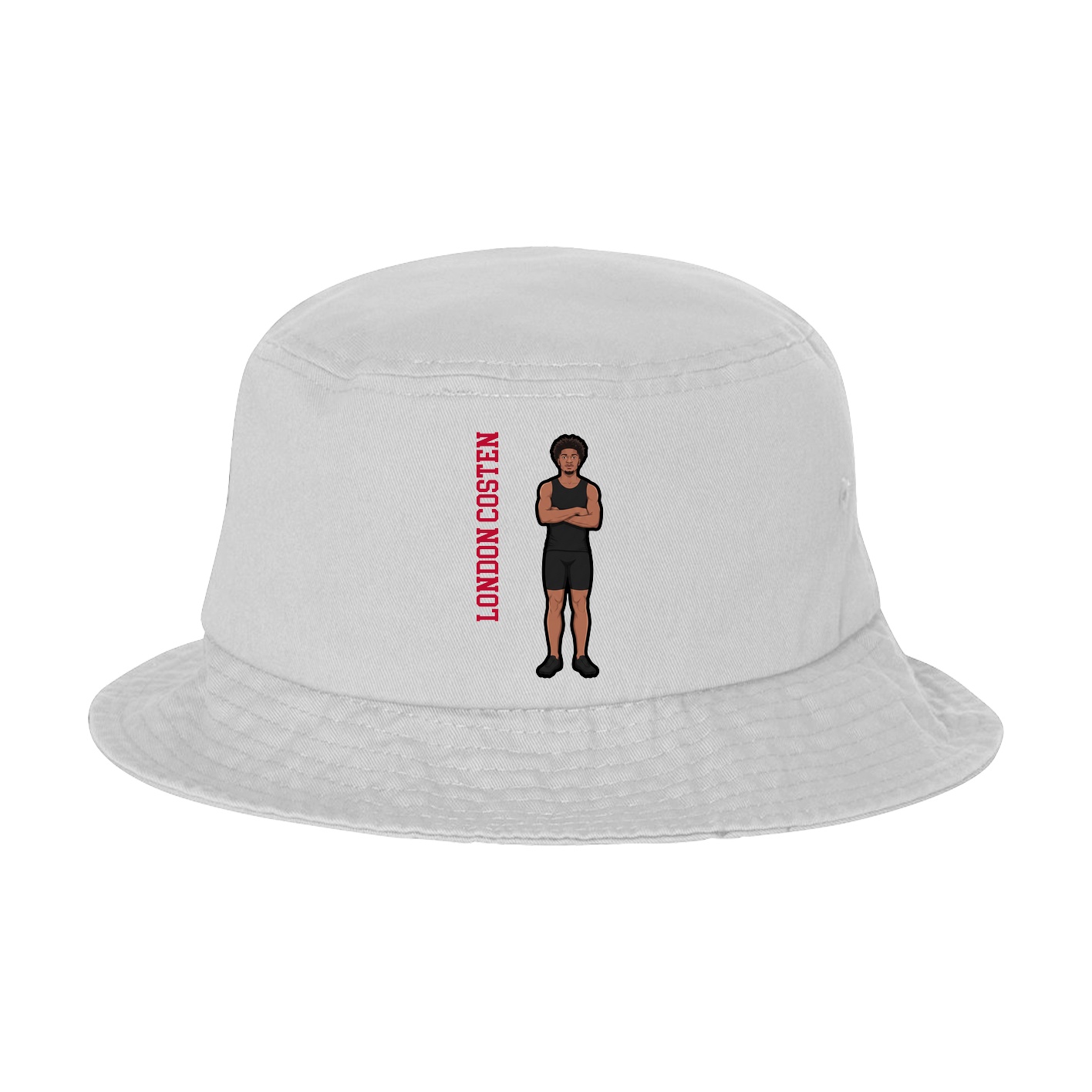 Bucket Cap — Name Vertical in White