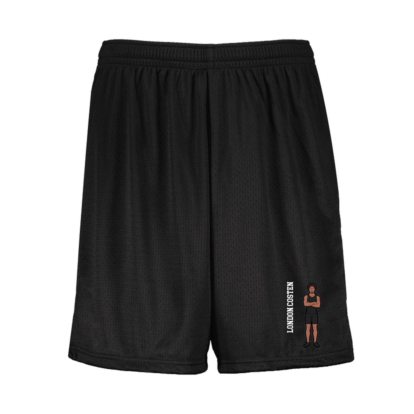 Shorts — Name Vertical in Black