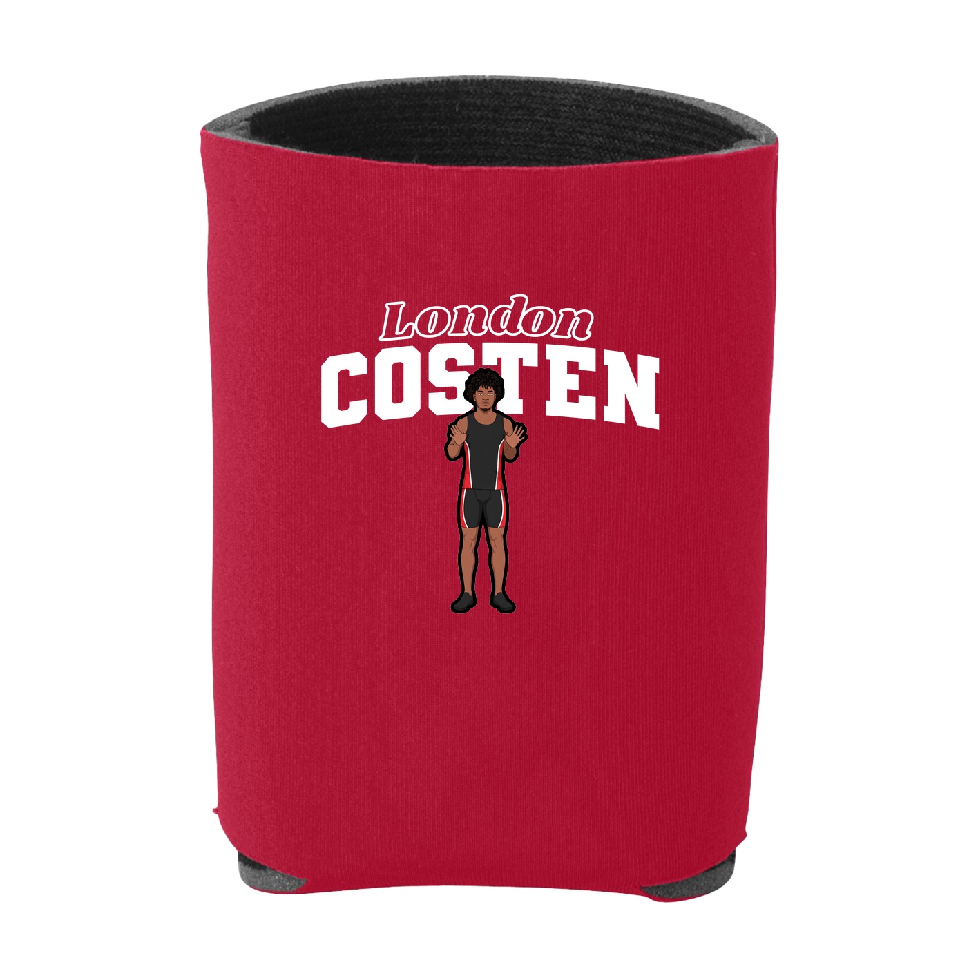 Can Holder — Name Arch in Red