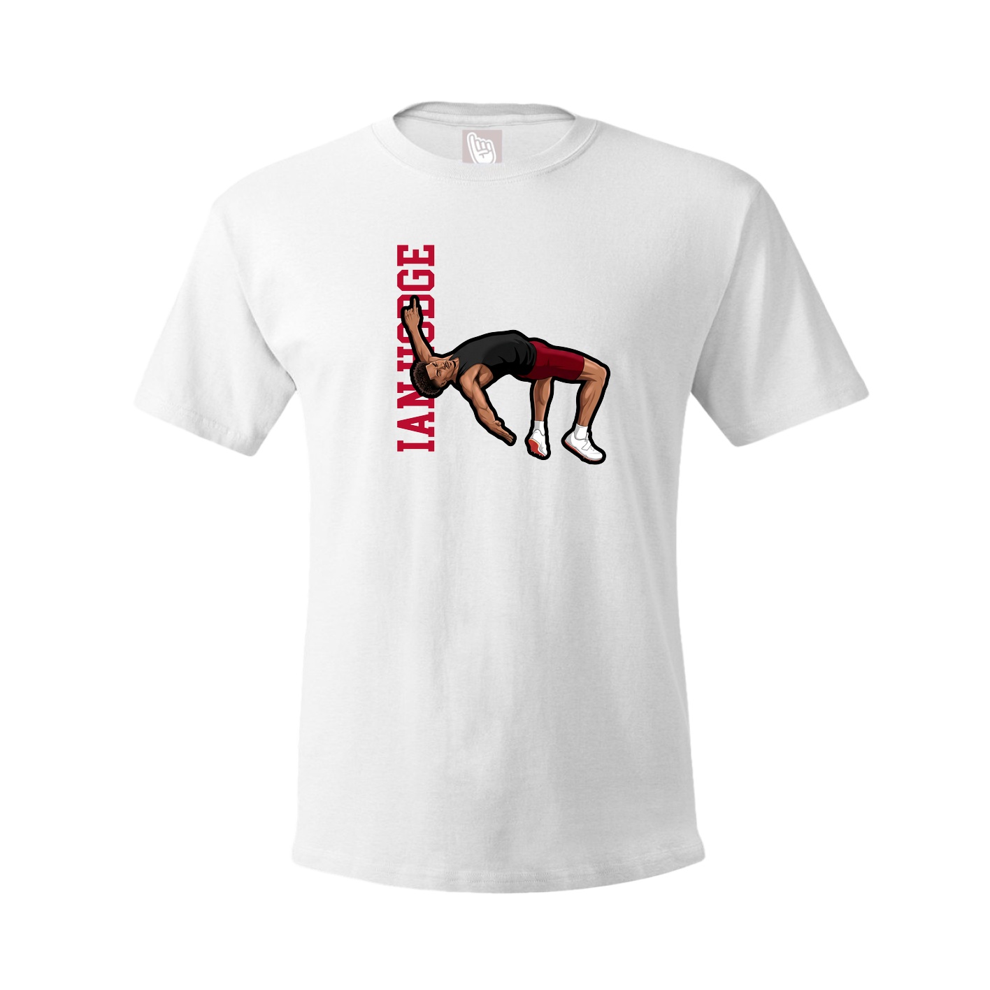 Youth Tee — Name Vertical in White