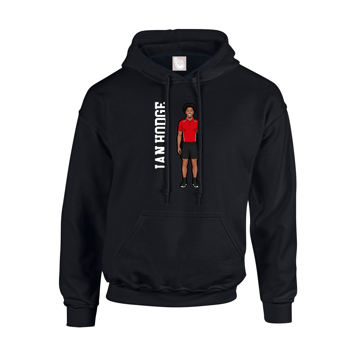 Hoodie — Name Vertical in Black