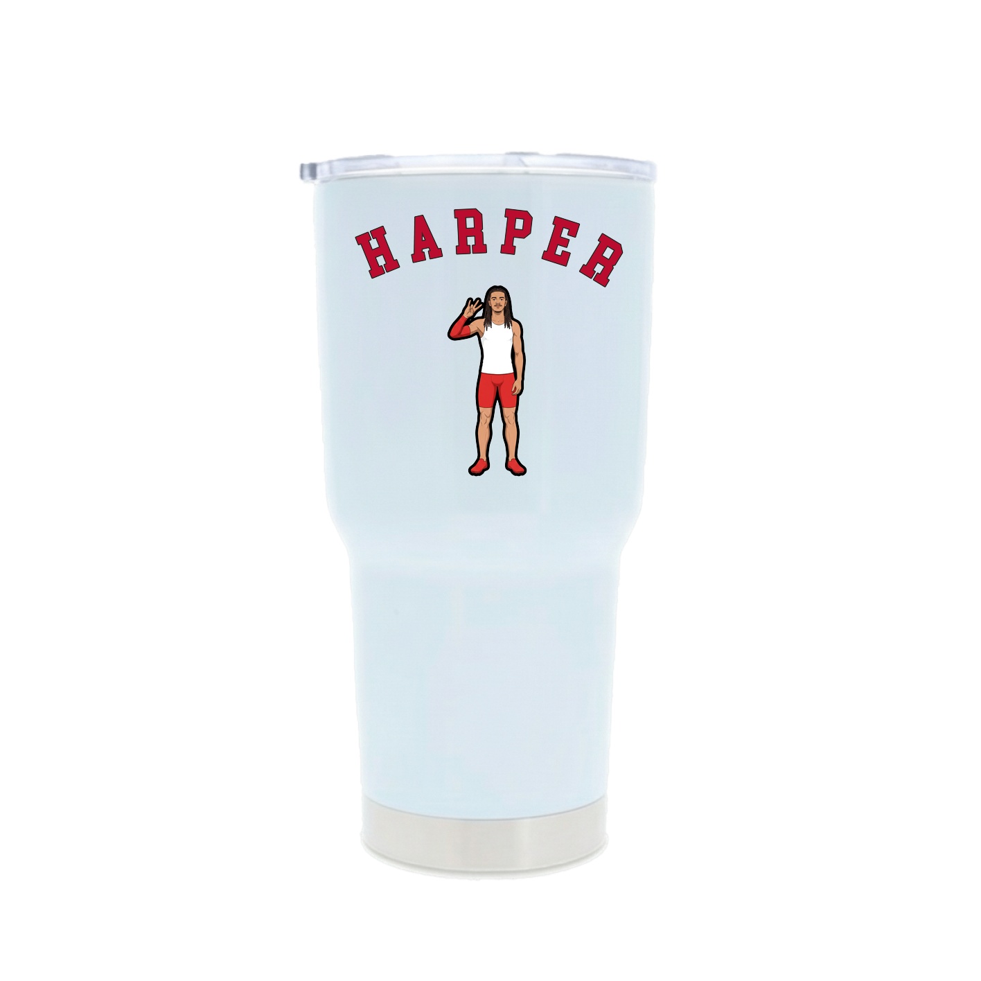 30oz Stainless Steel Tumbler — Shirsey Arch in White