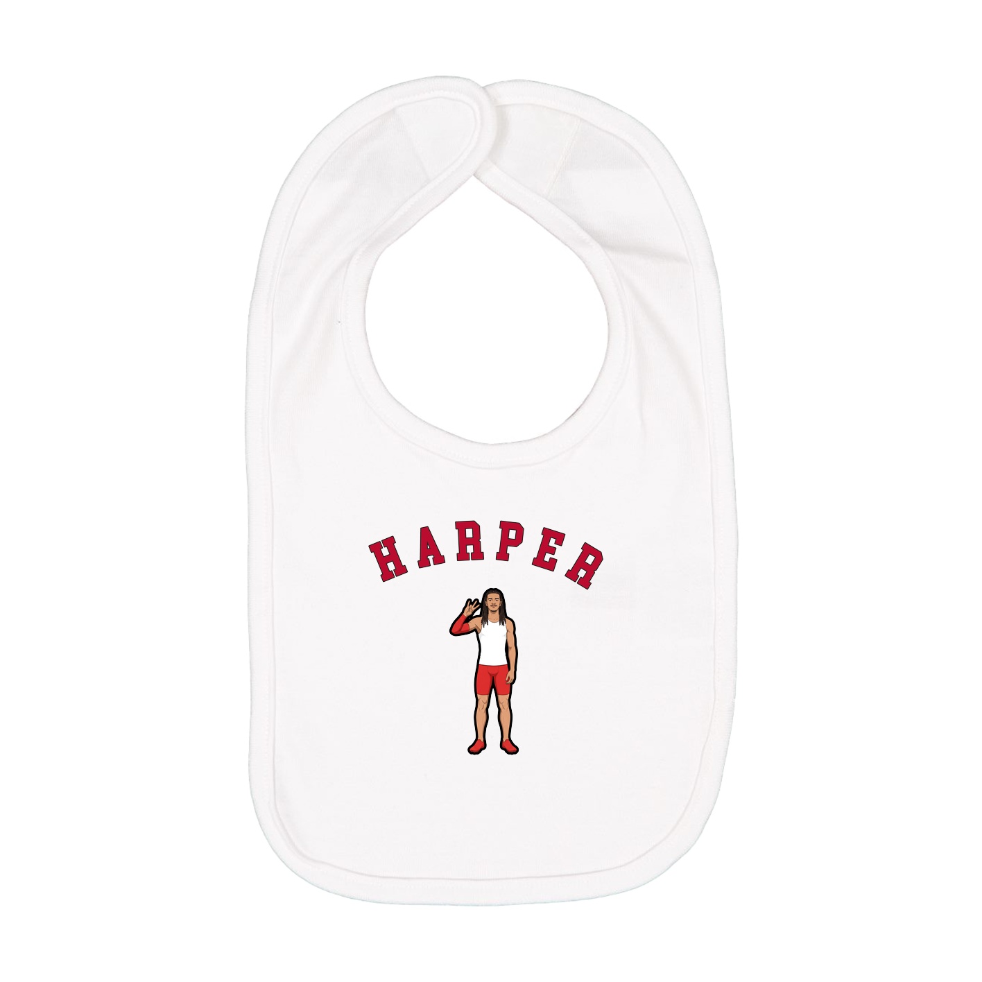 Infant Bib — Shirsey Arch in White