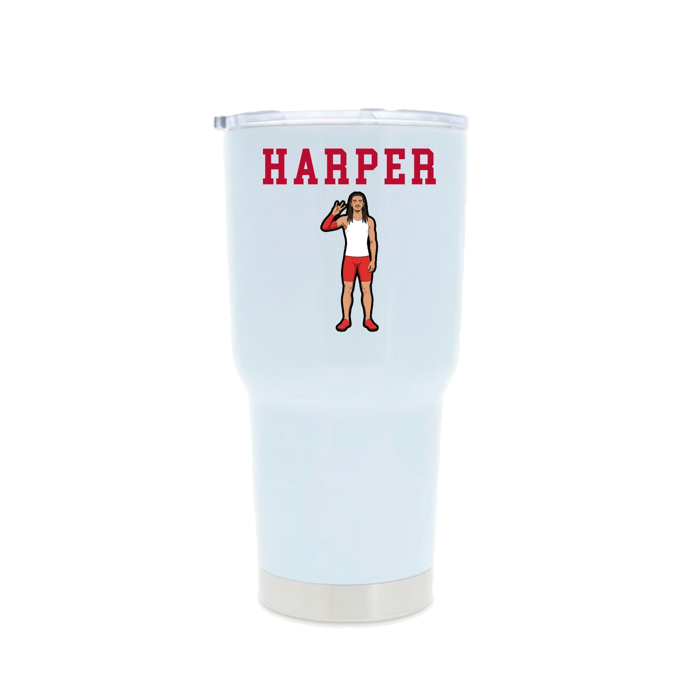30oz Stainless Steel Tumbler — Shirsey in White