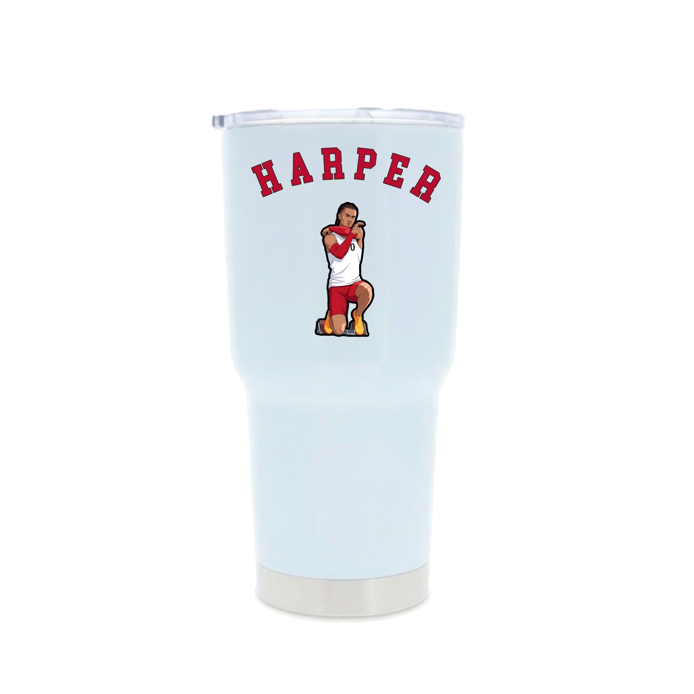 30oz Stainless Steel Tumbler — Shirsey Arch in White