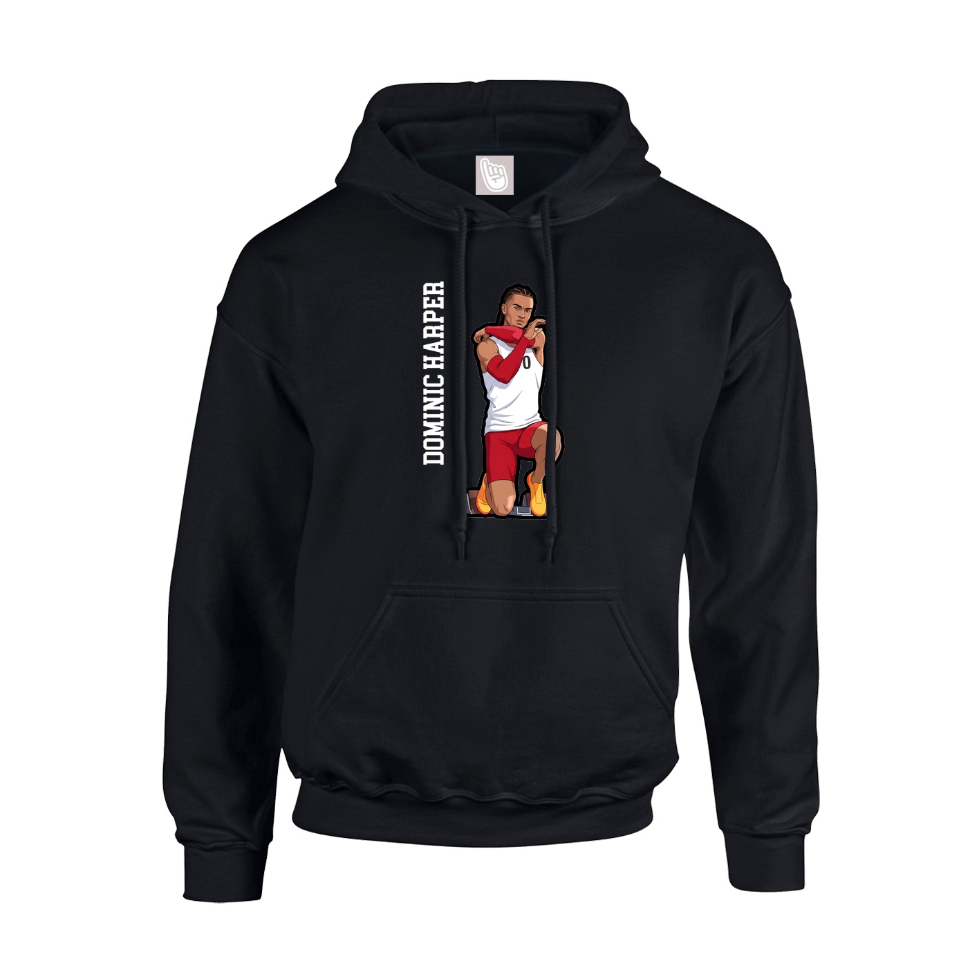 Hoodie — Name Vertical in Black