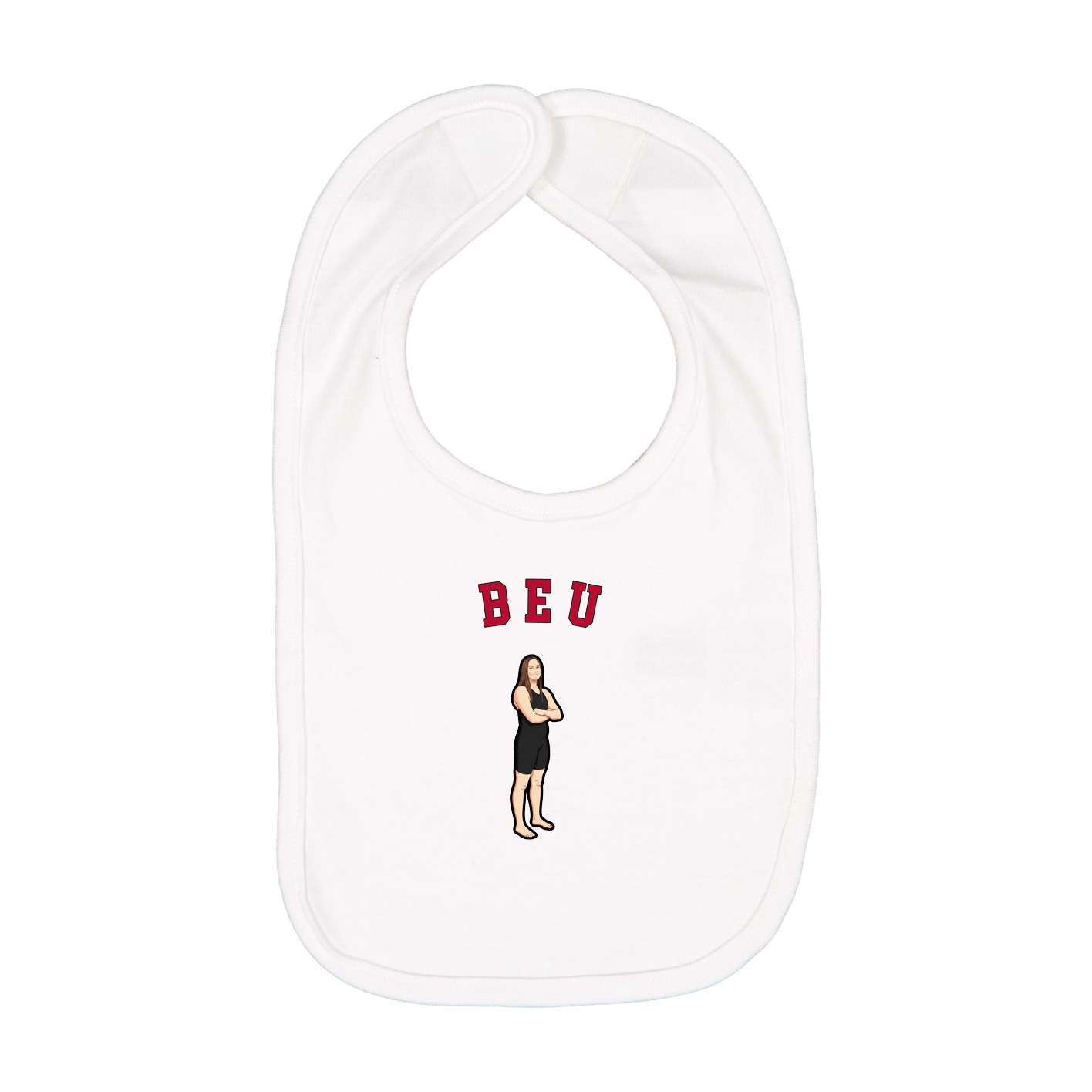 Infant Bib — Shirsey Arch in White