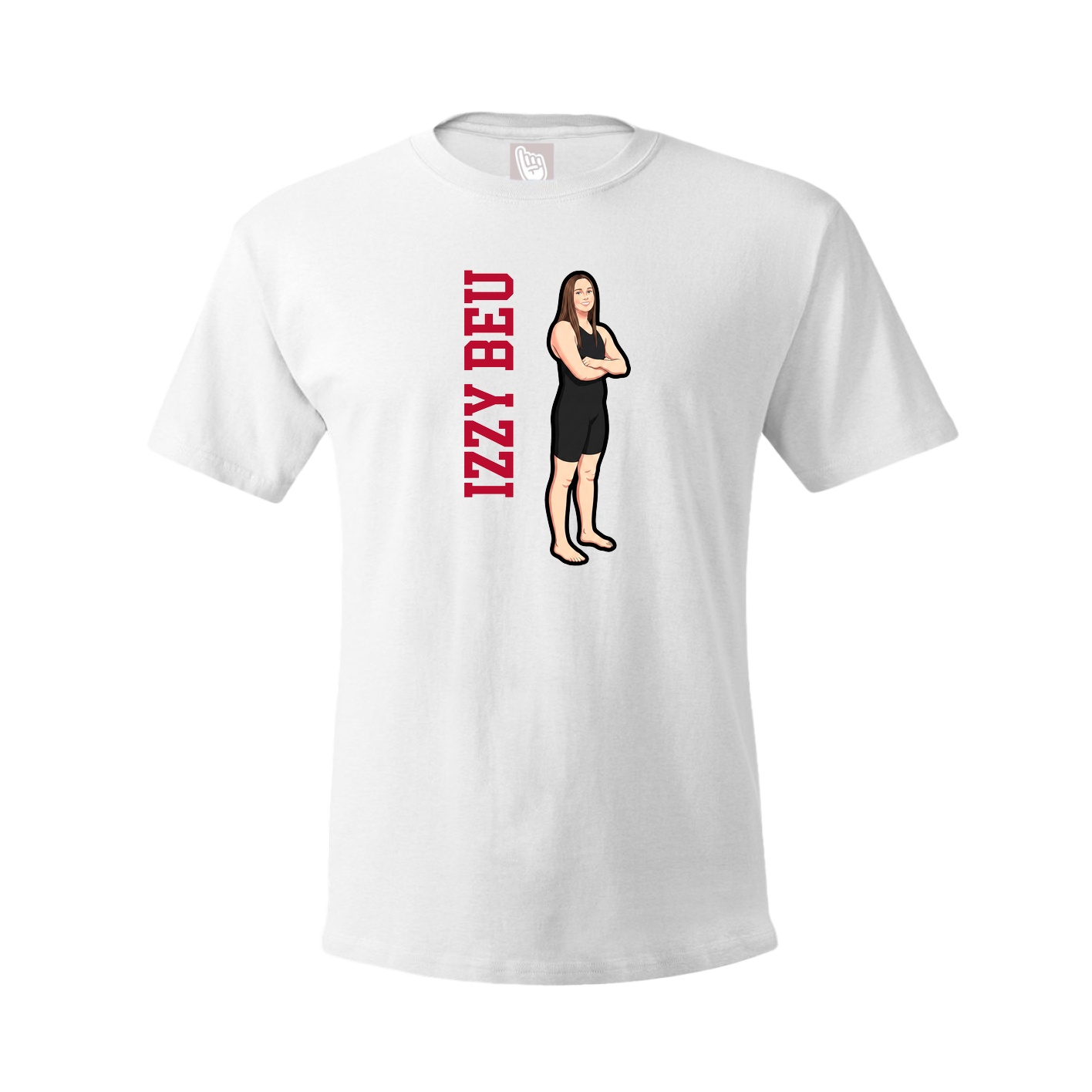 Youth Tee — Name Vertical in White