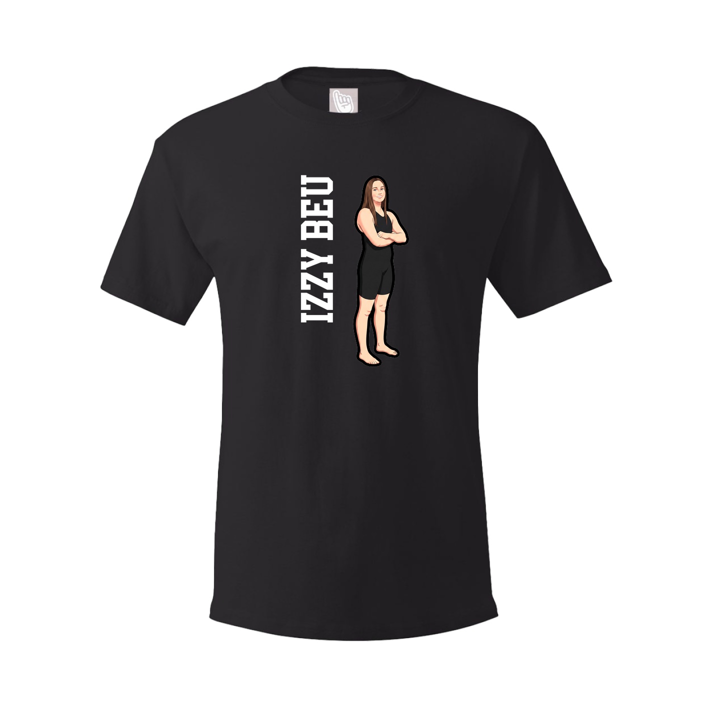 Youth Tee — Name Vertical in Black