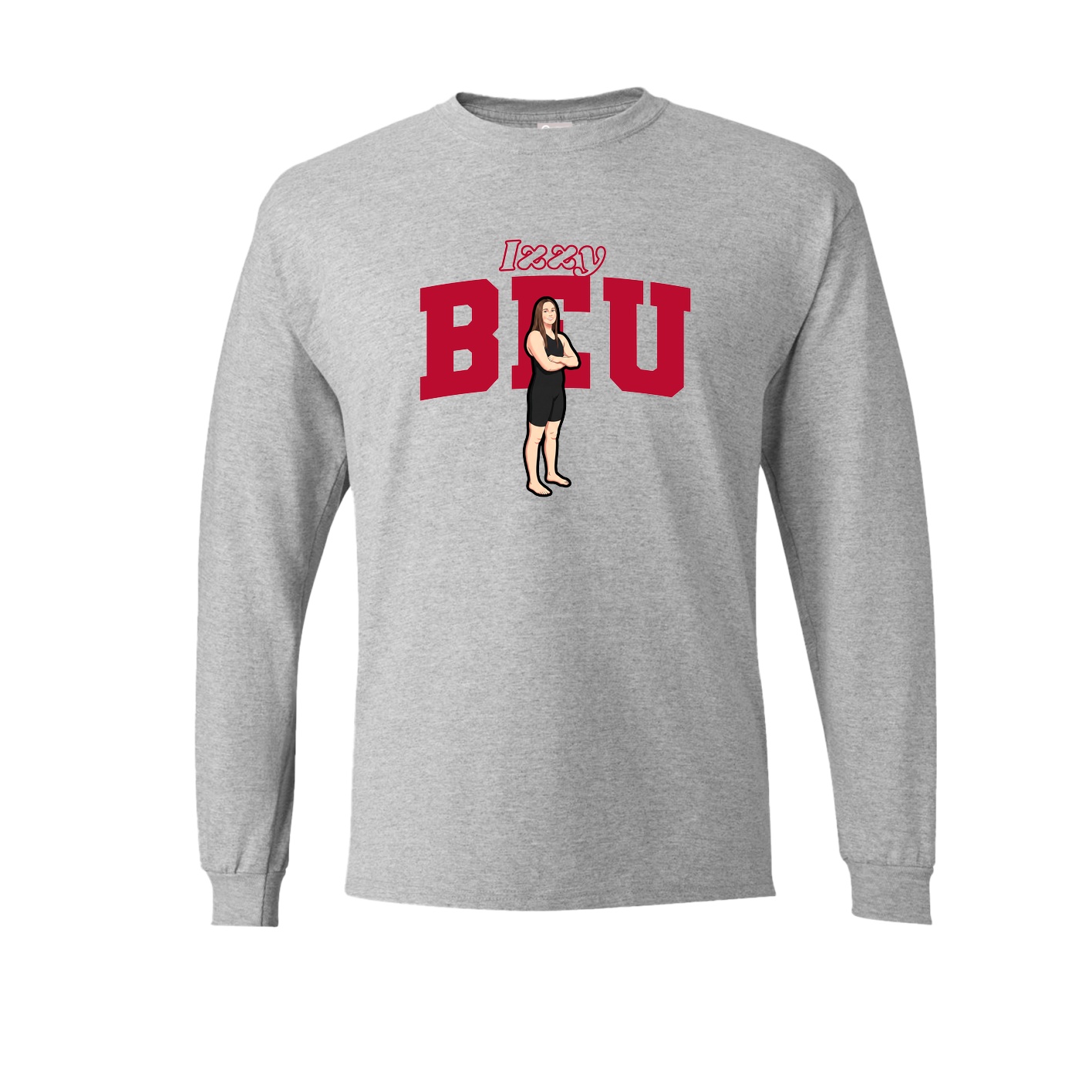 Long Sleeve Tee — Name Arch in Grey