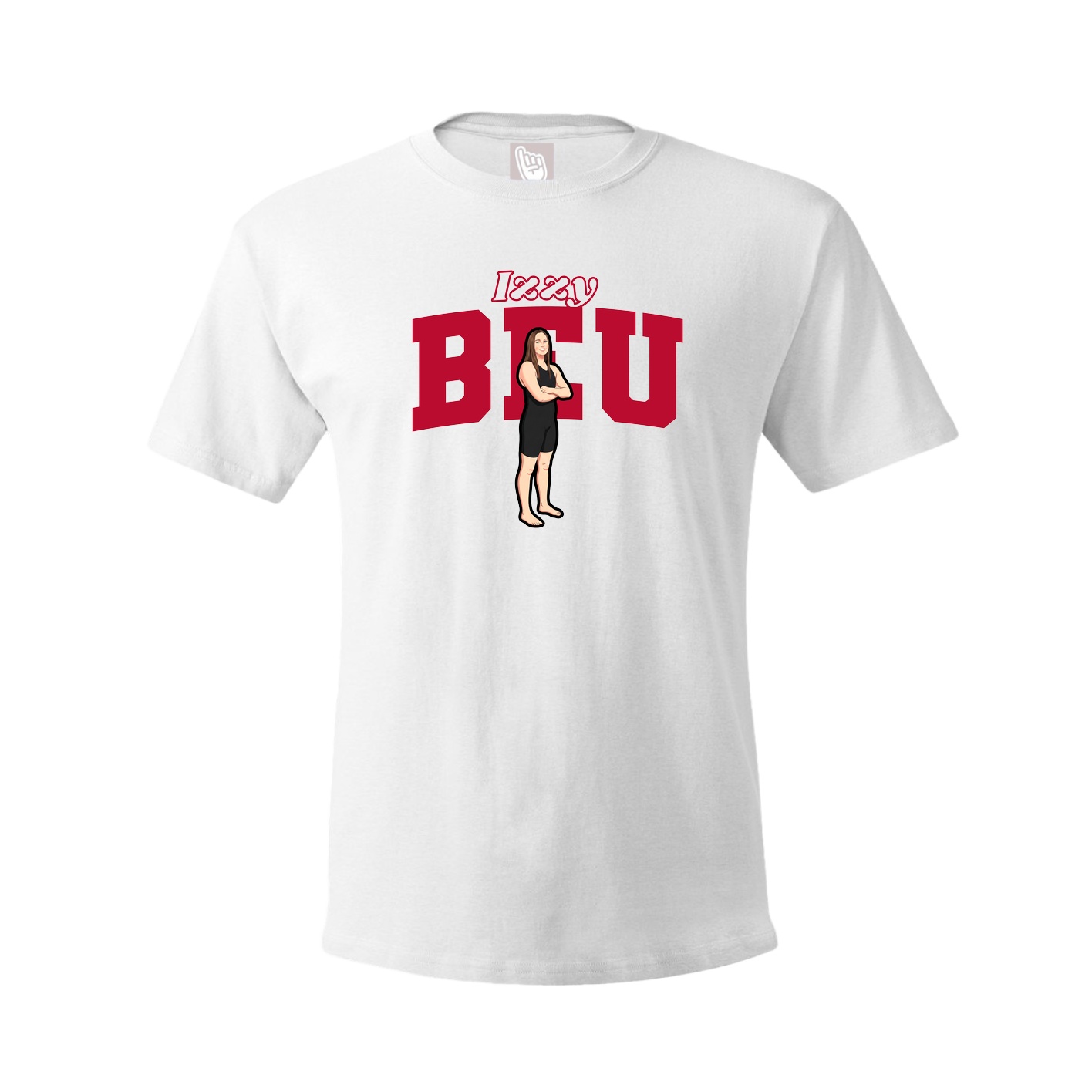 Youth Tee — Name Arch in White