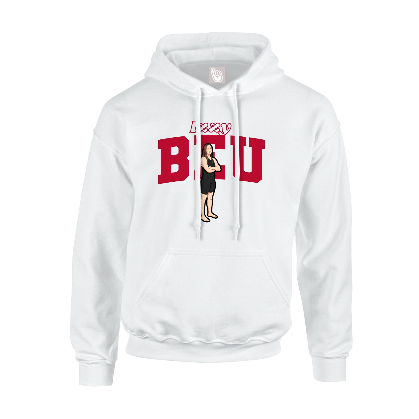 Hoodie — Name Arch in White