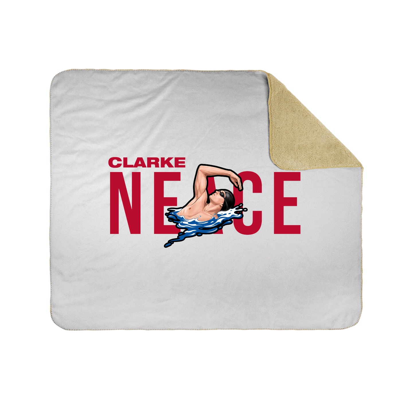 Throw Blanket — Player Name in White