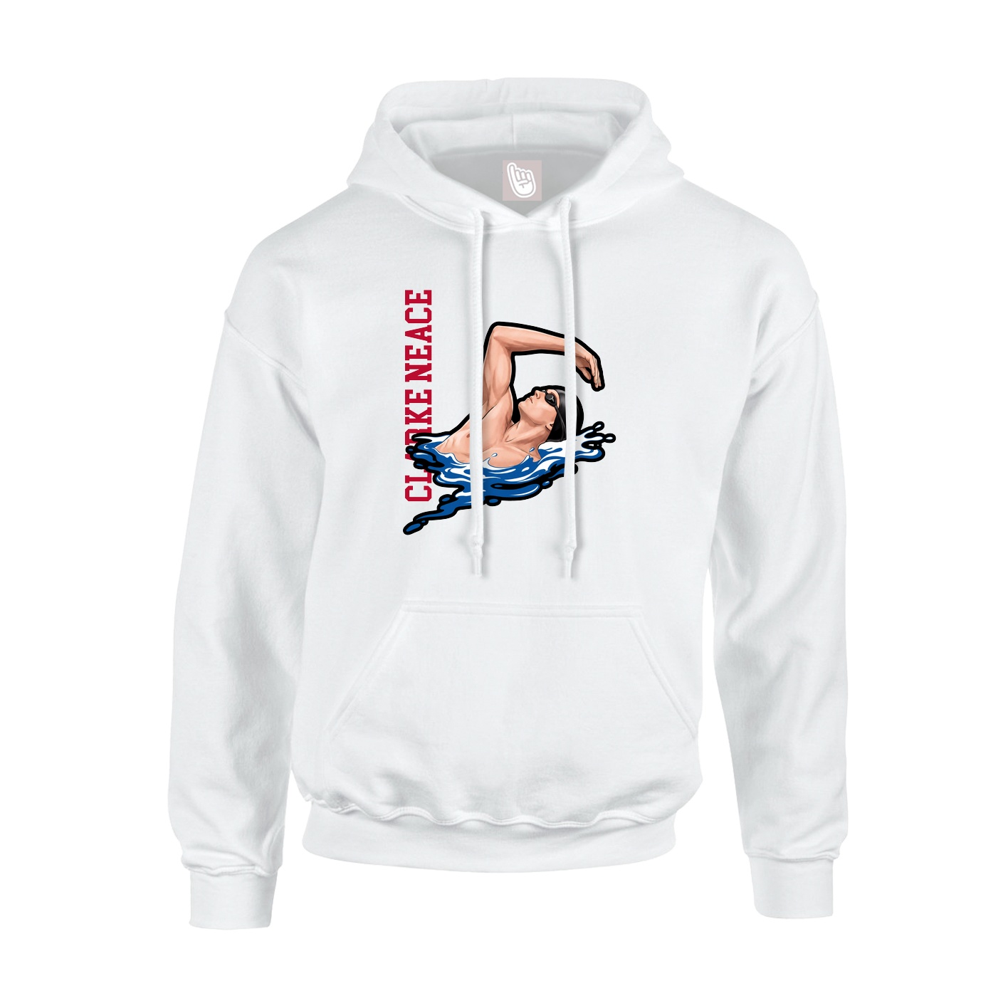 Hoodie — Name Vertical in White