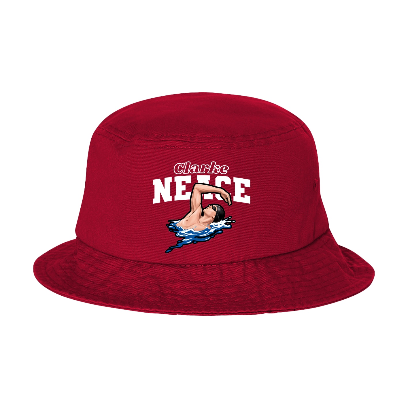 Bucket Cap — Name Arch in Red