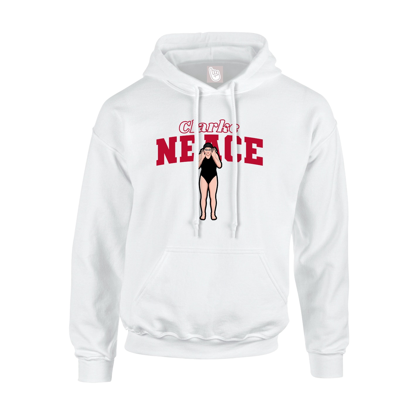Hoodie — Name Arch in White