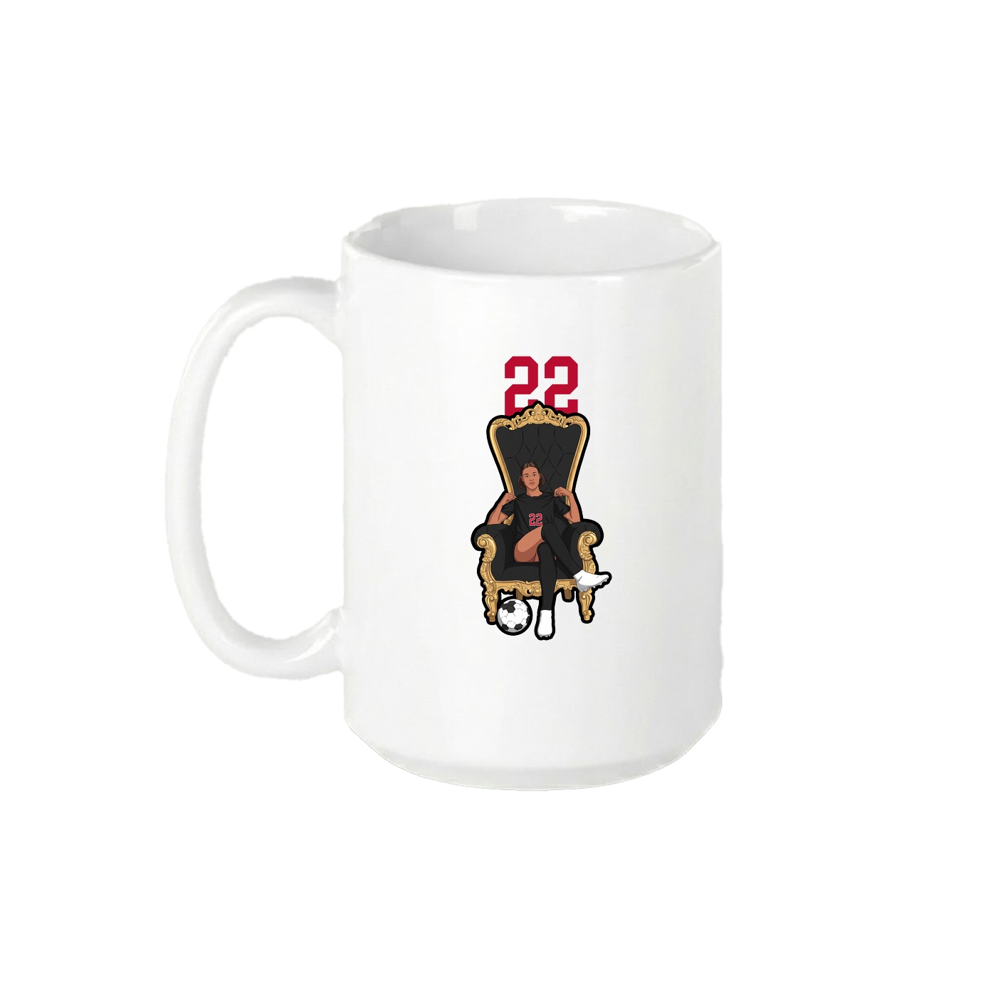 15oz Coffee Mug — Number Top in White