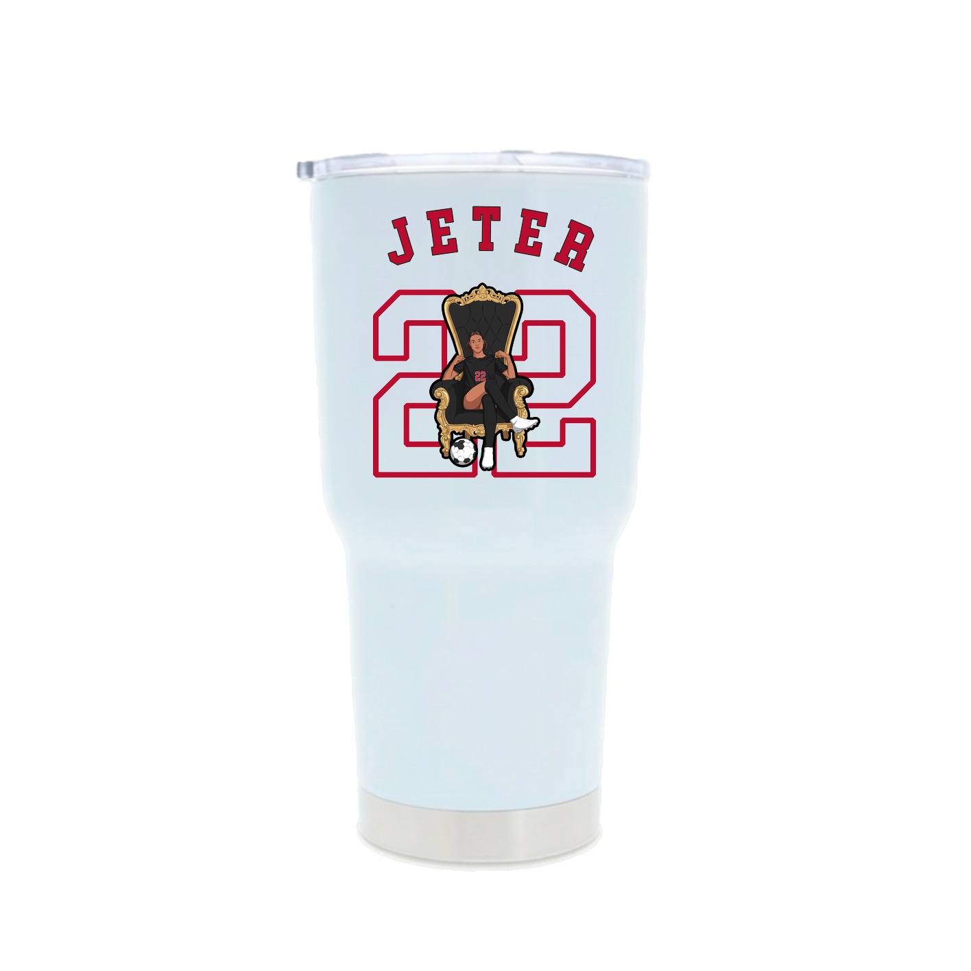 30oz Stainless Steel Tumbler — Shirsey Arch in White