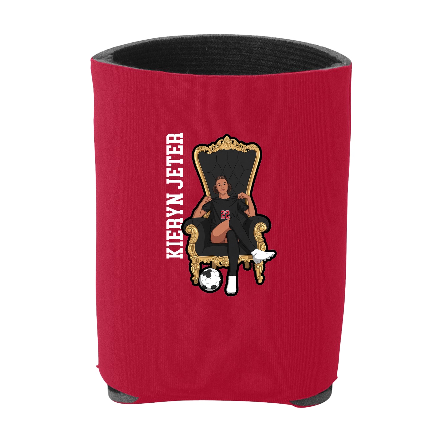 Can Holder — Name Vertical in Red