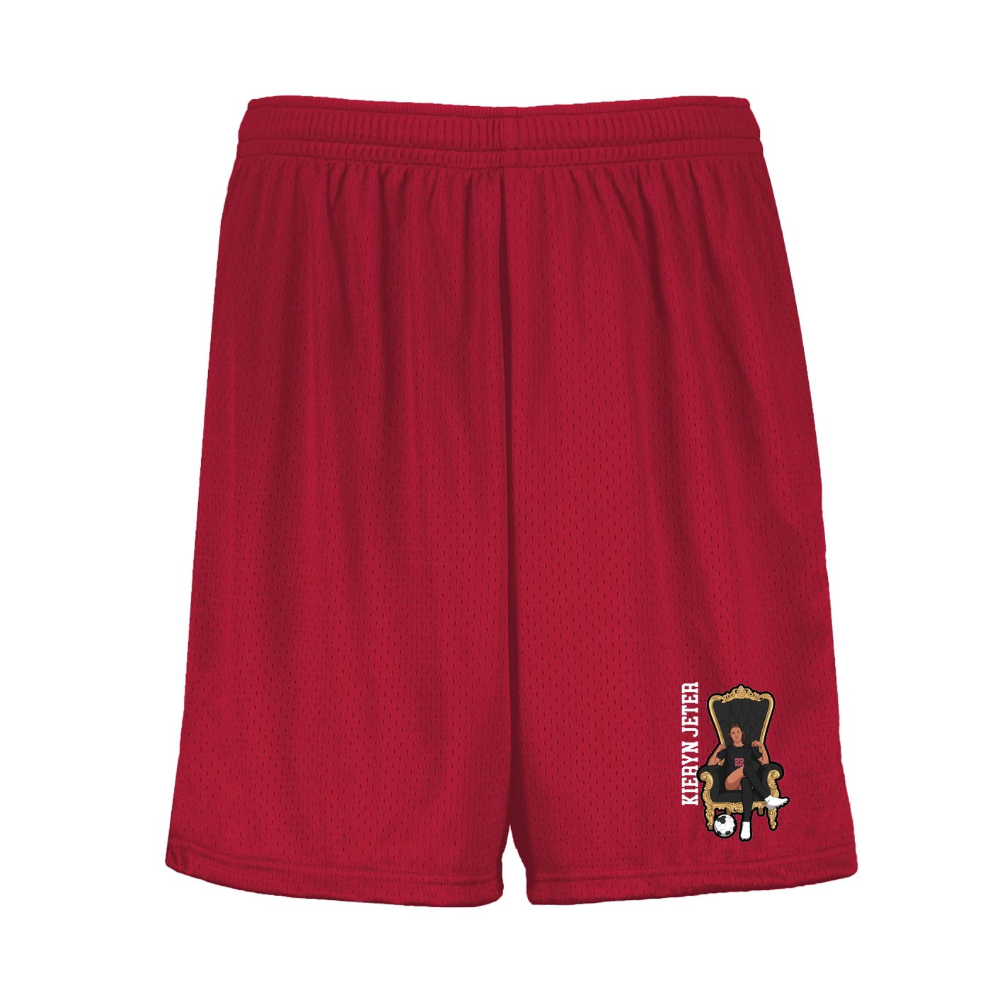 Shorts — Name Vertical in Red