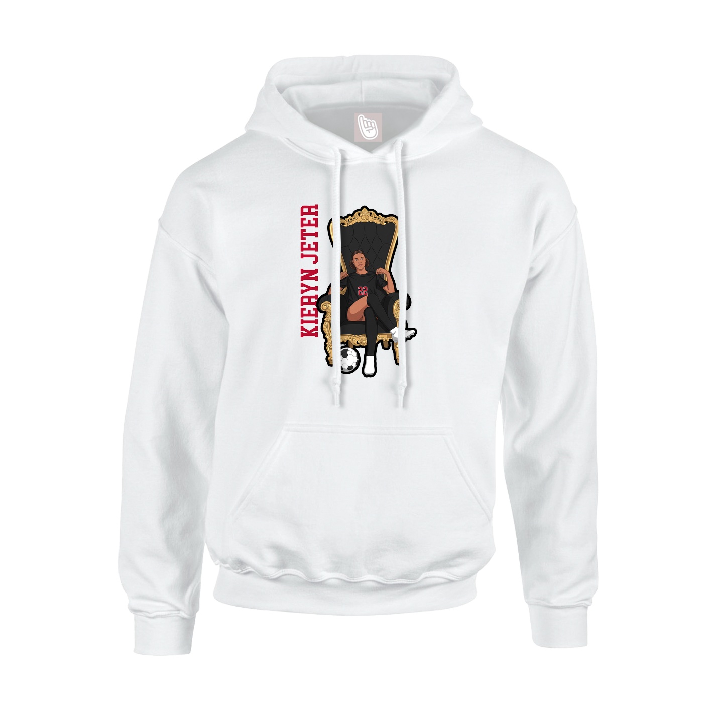 Hoodie — Name Vertical in White