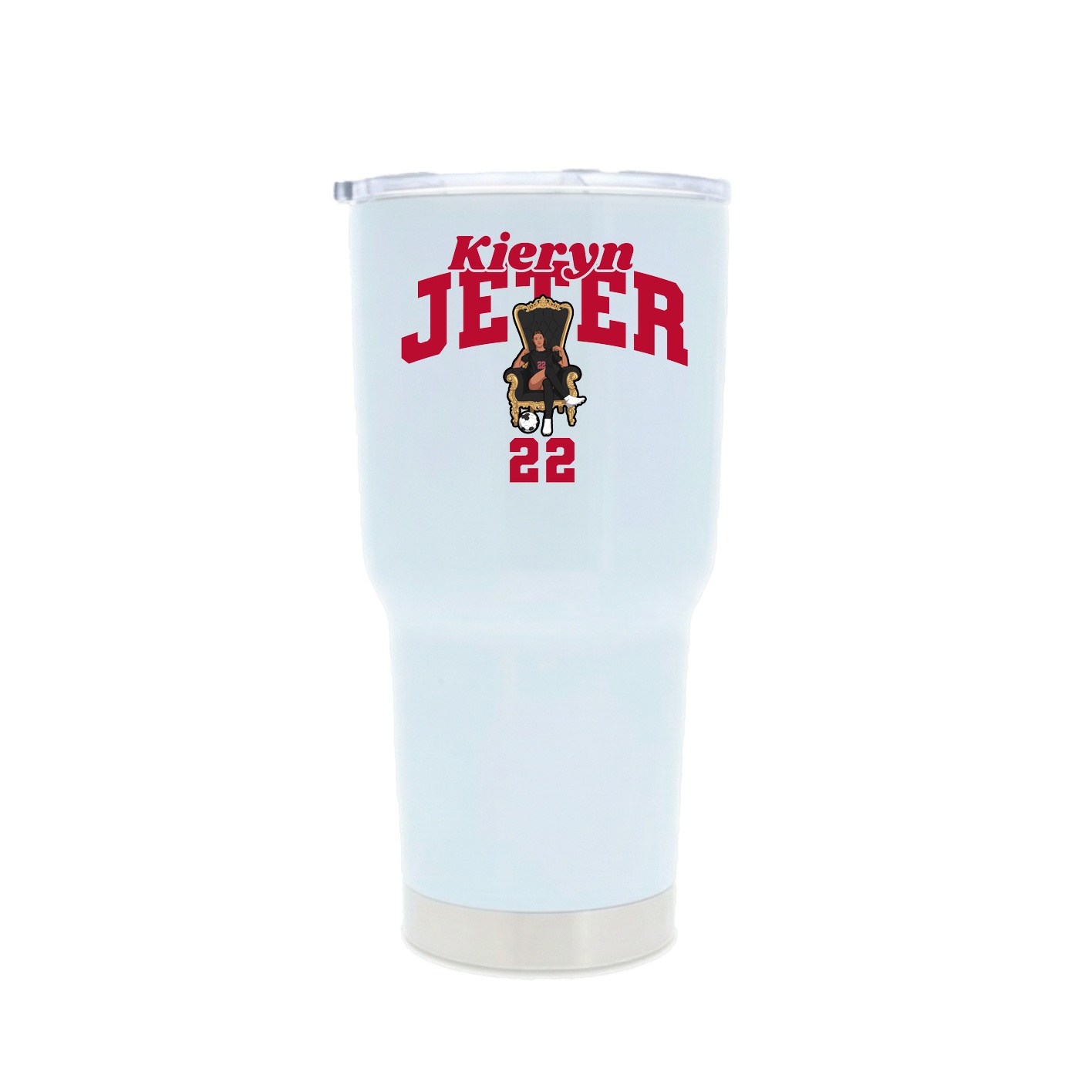 30oz Stainless Steel Tumbler — Signature Arch in White