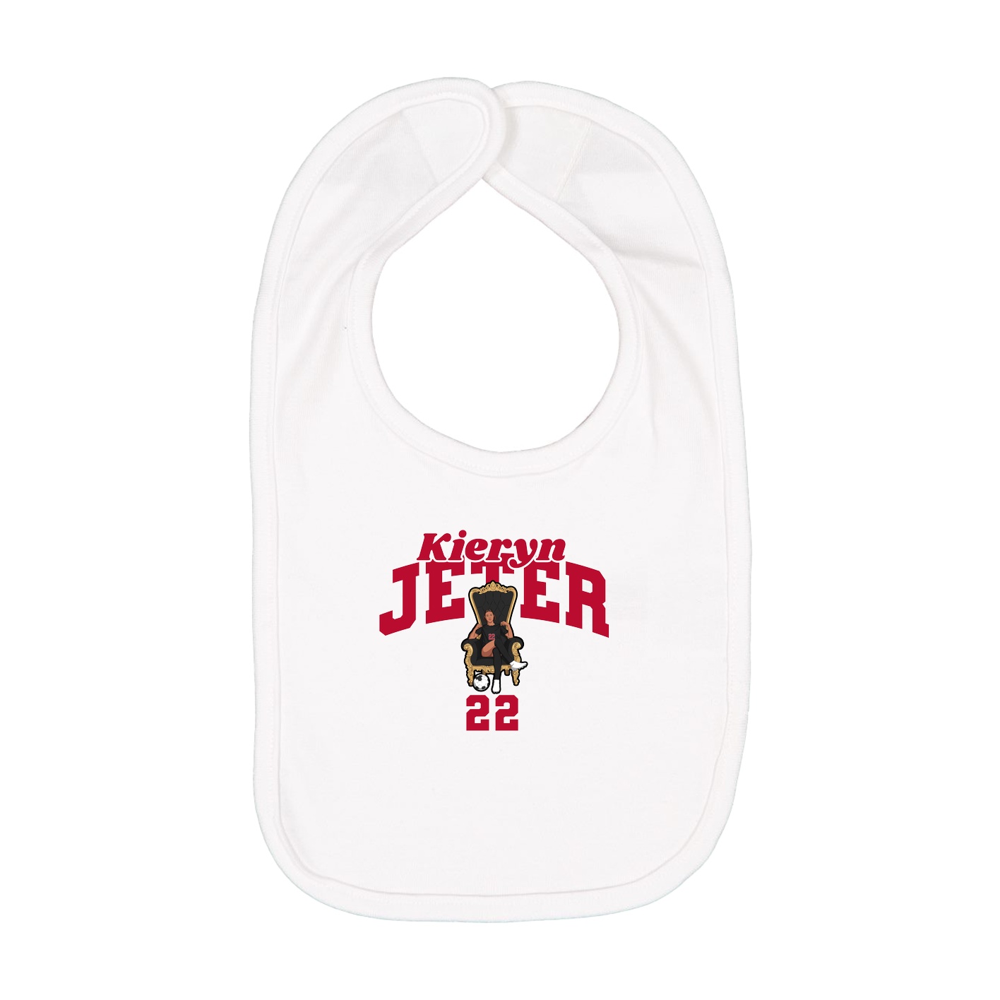 Infant Bib — Signature Arch in White