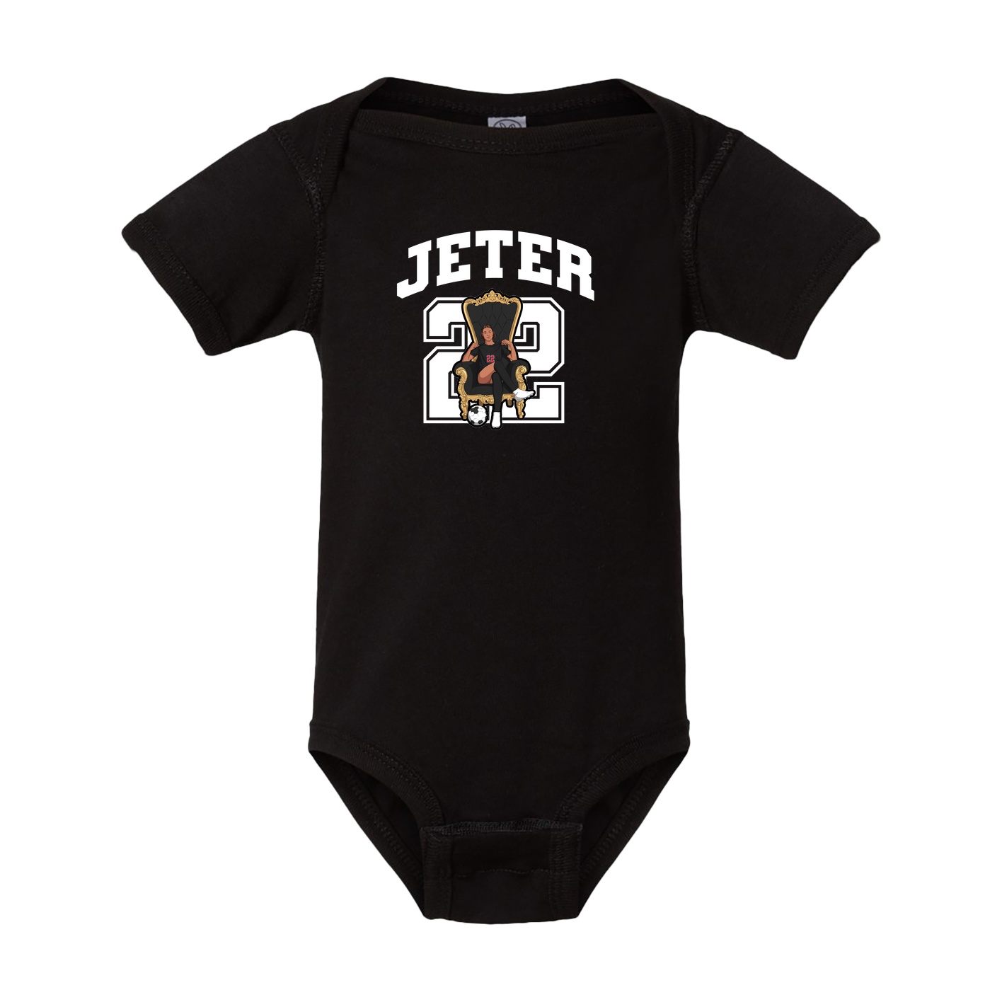 Baby Onesie — Number in Black