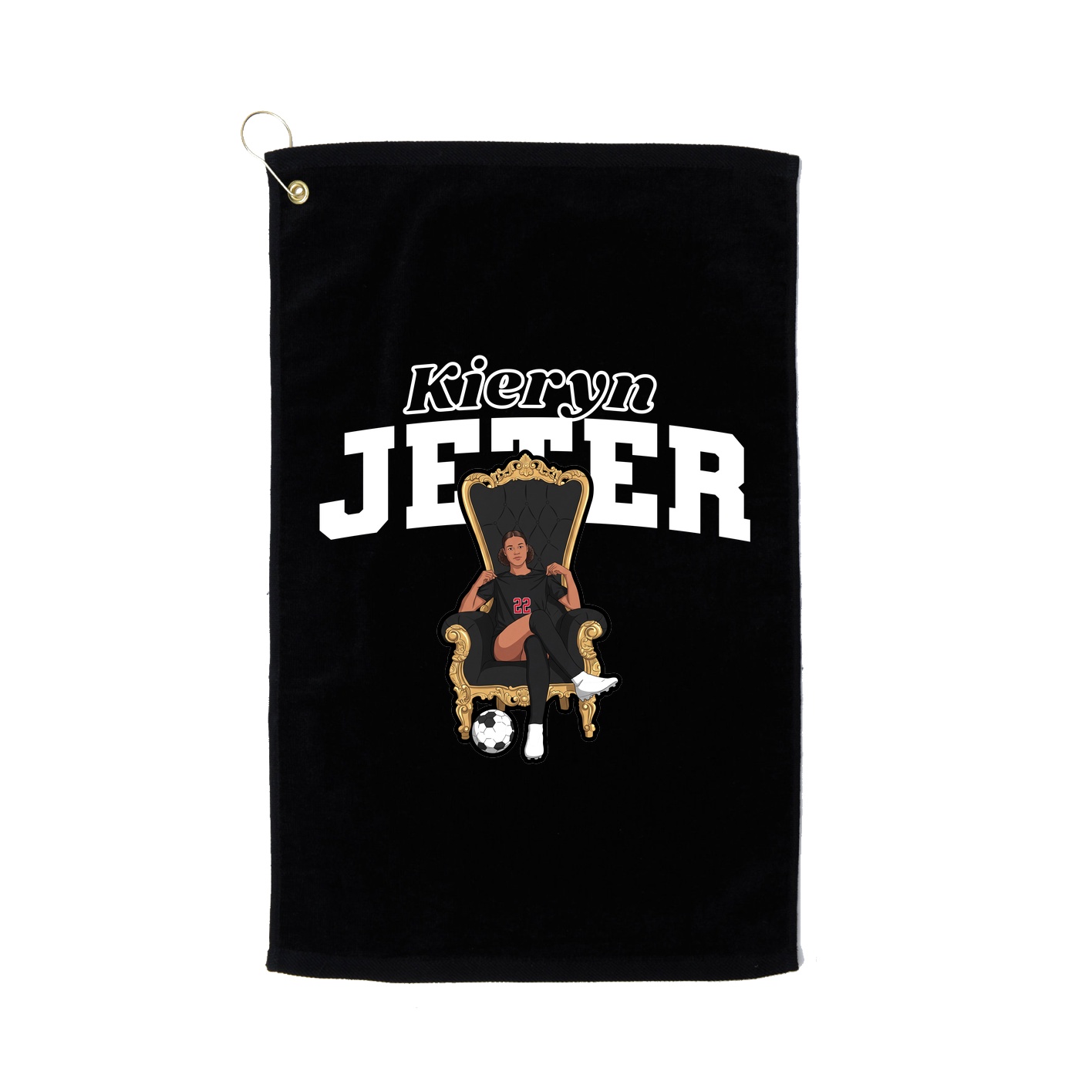 Golf Towel — Name Arch in Black