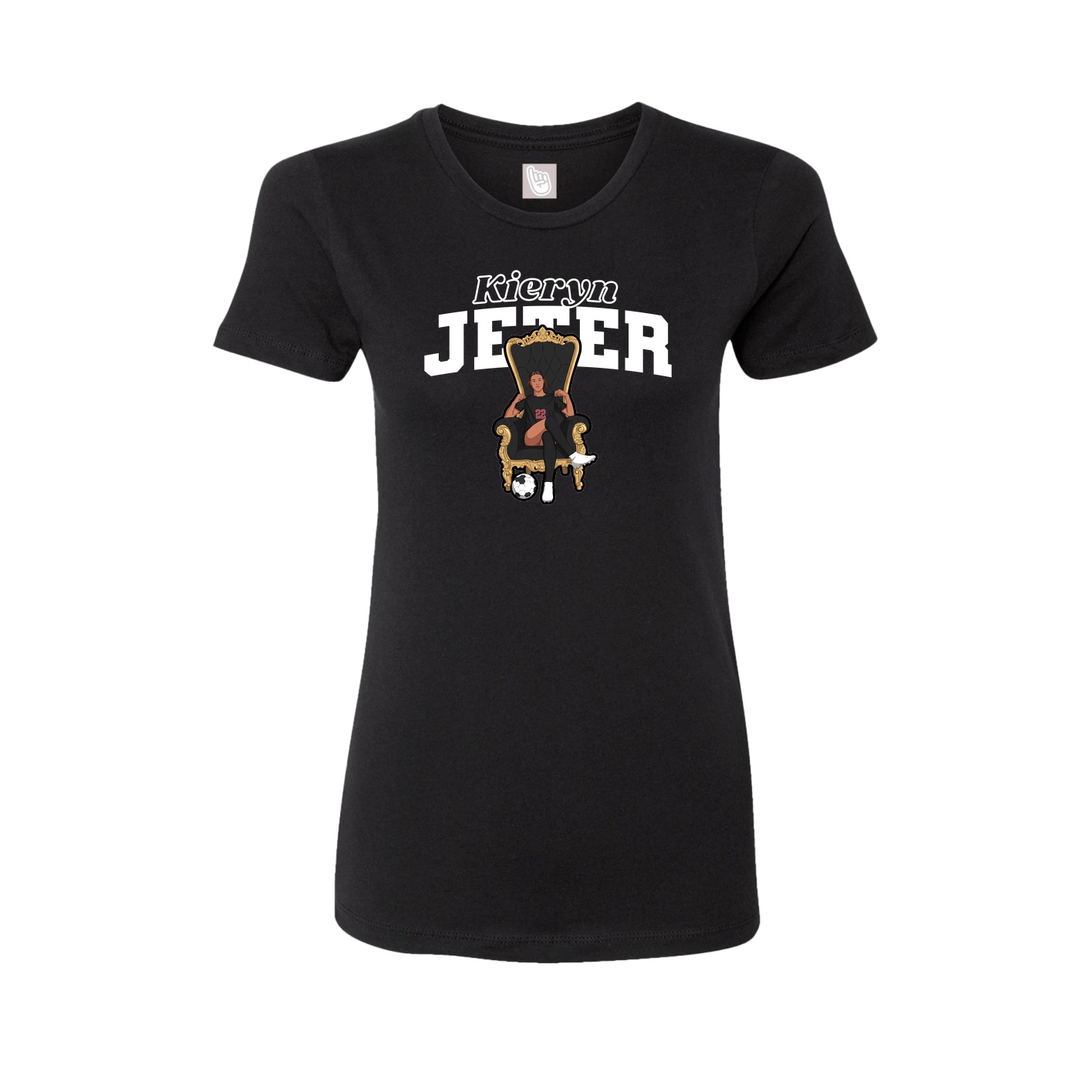 Fitted Women's Tee — Name Arch in Black