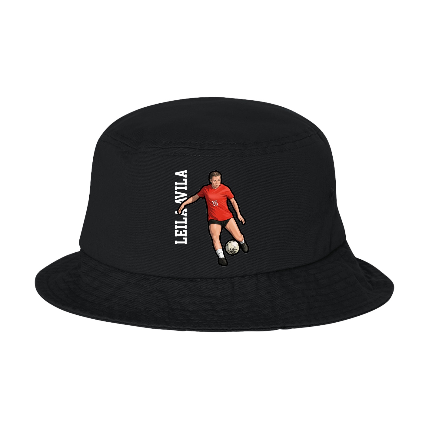 Bucket Cap — Name Vertical in Black