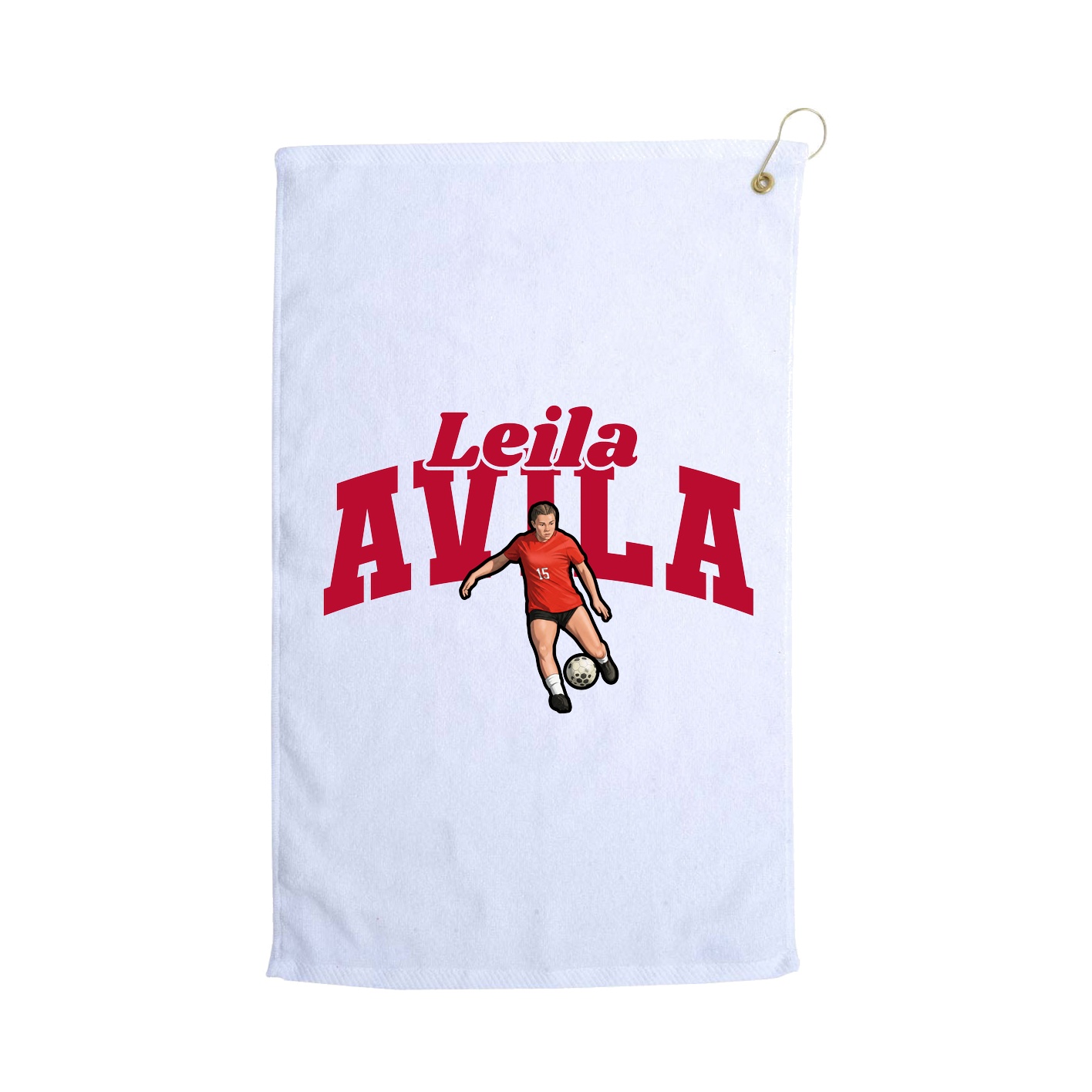 Golf Towel — Signature Arch in White