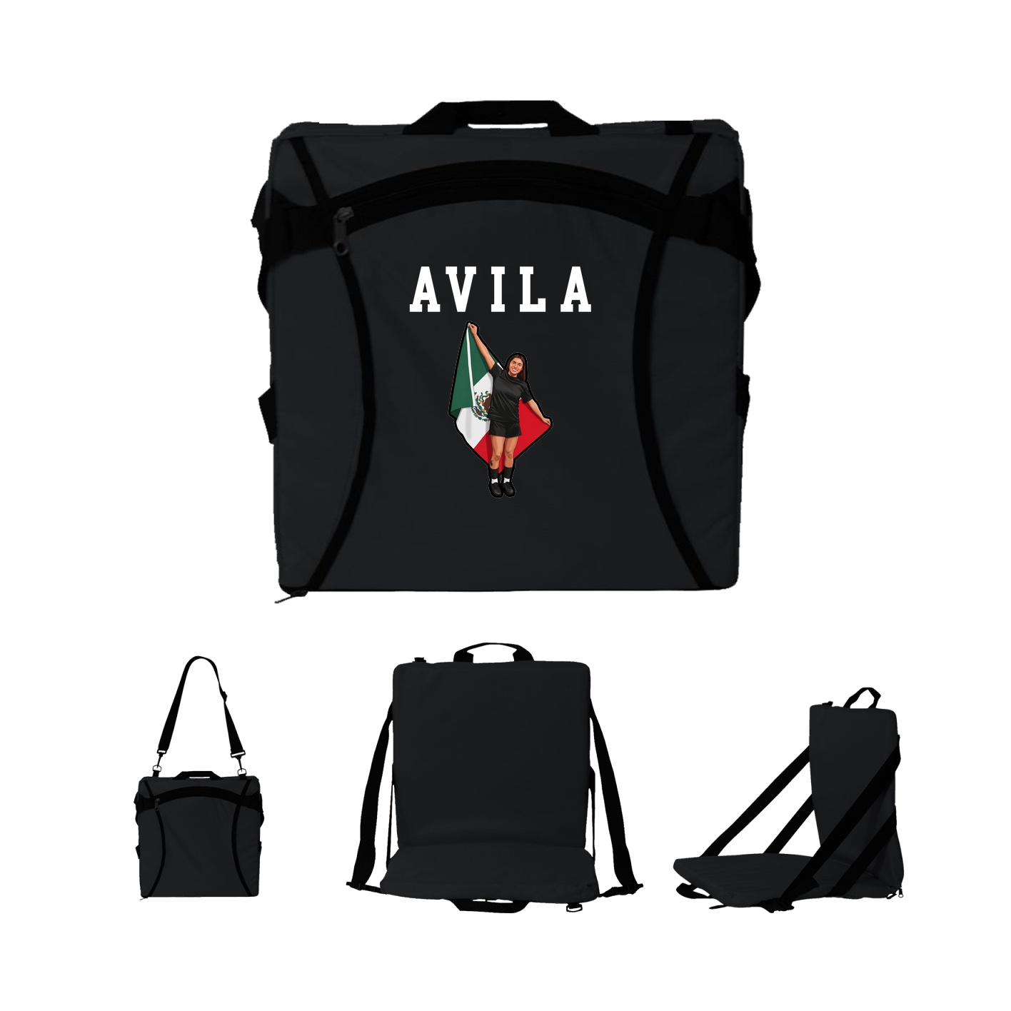 Folding Stadium Seat — Shirsey in Black
