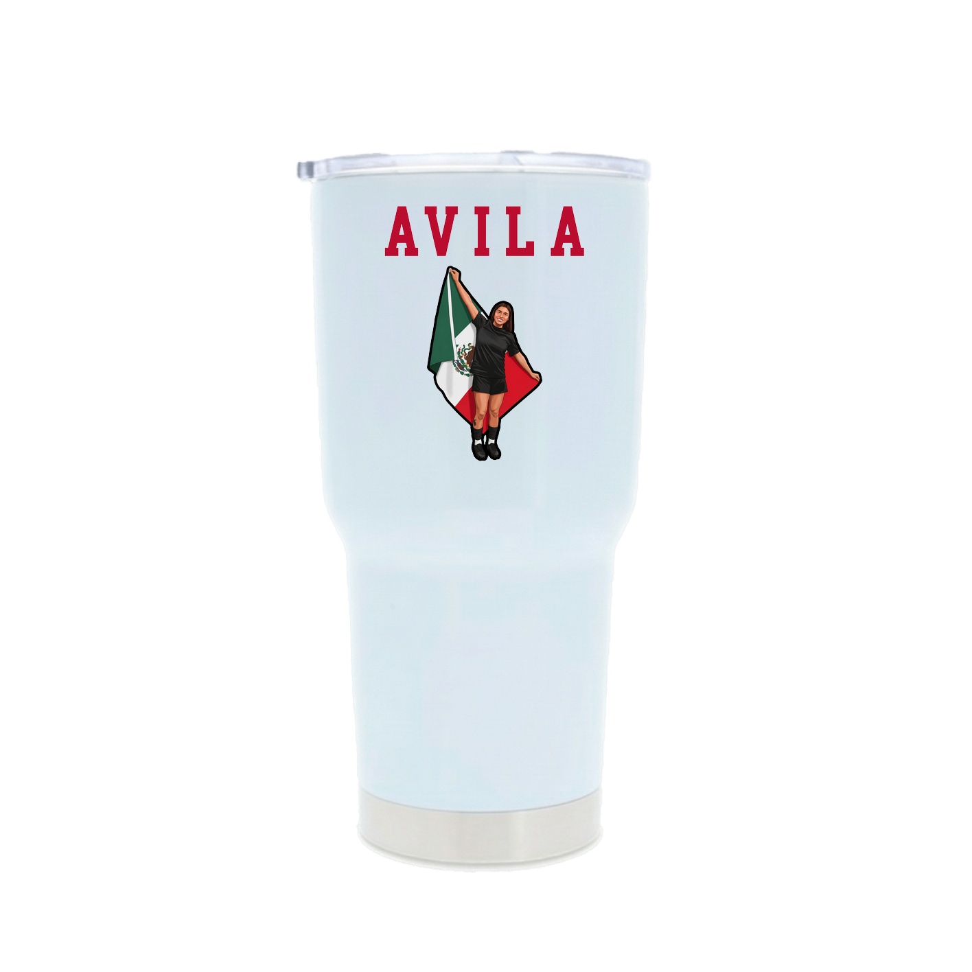 30oz Stainless Steel Tumbler — Shirsey in White