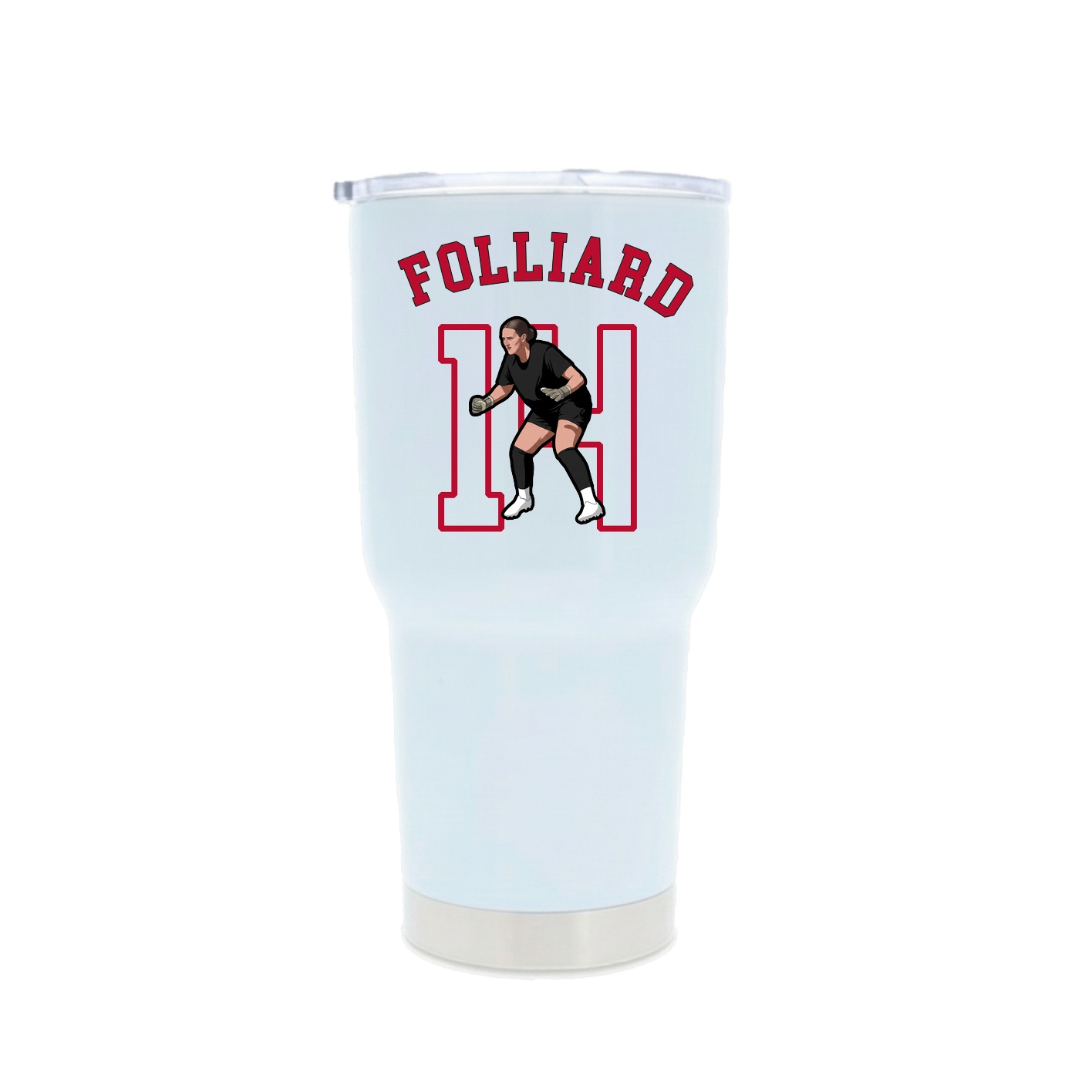30oz Stainless Steel Tumbler — Shirsey Arch in White