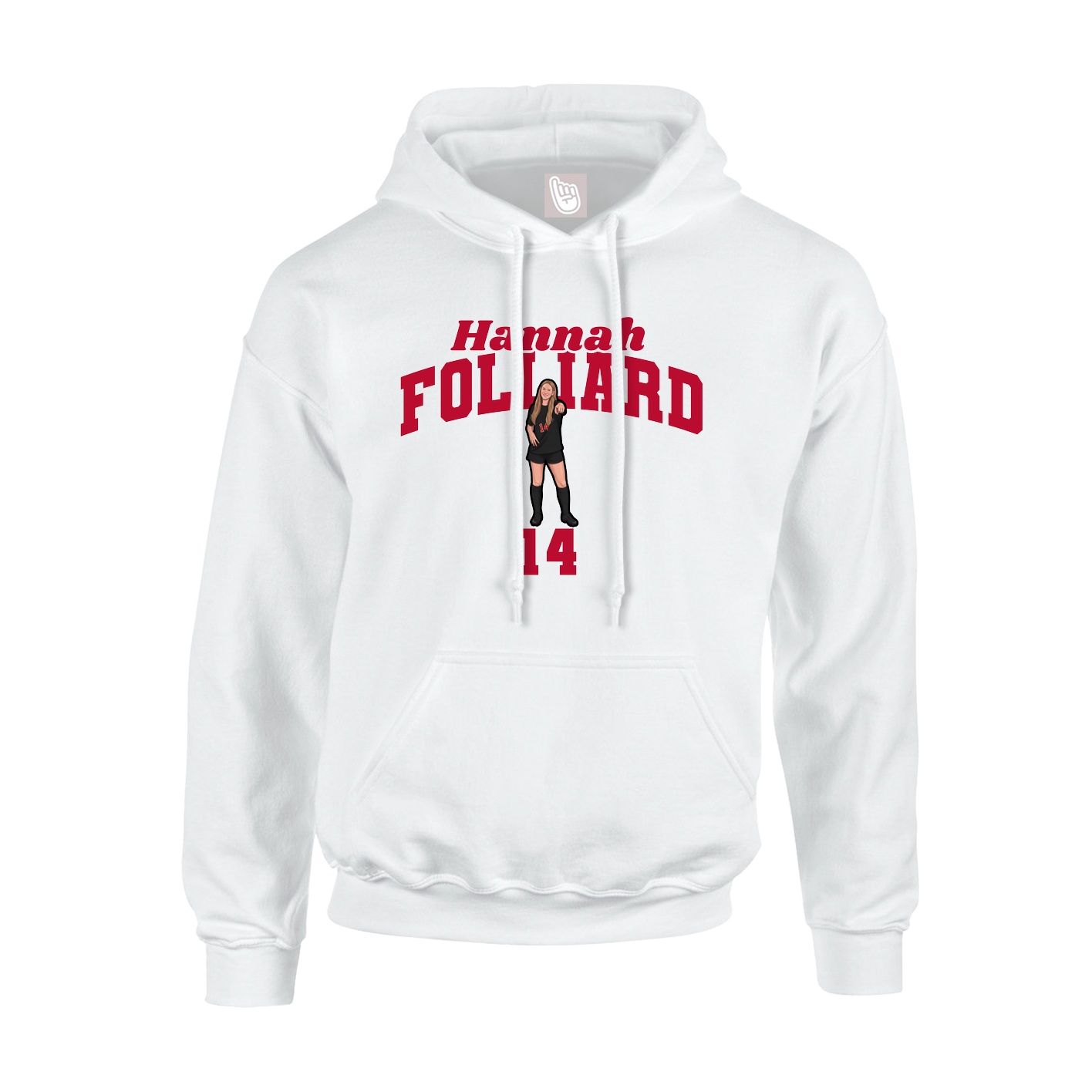 Hoodie — Signature Arch in White